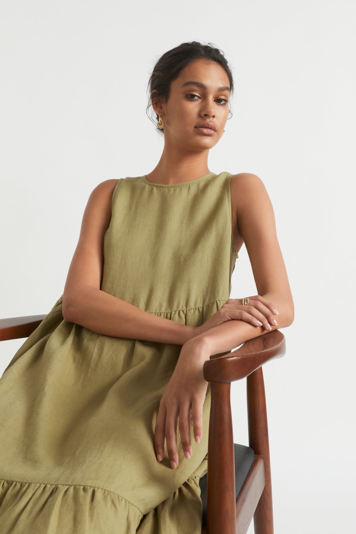 Core Linen Midi Dress