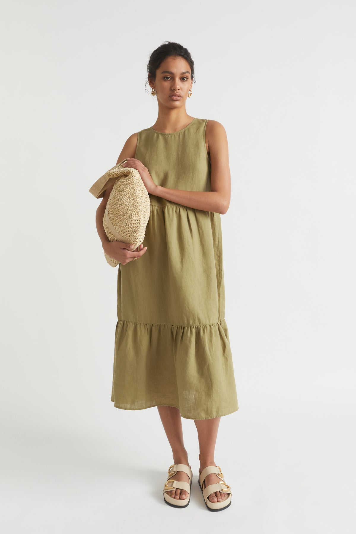 Core Linen Midi Dress