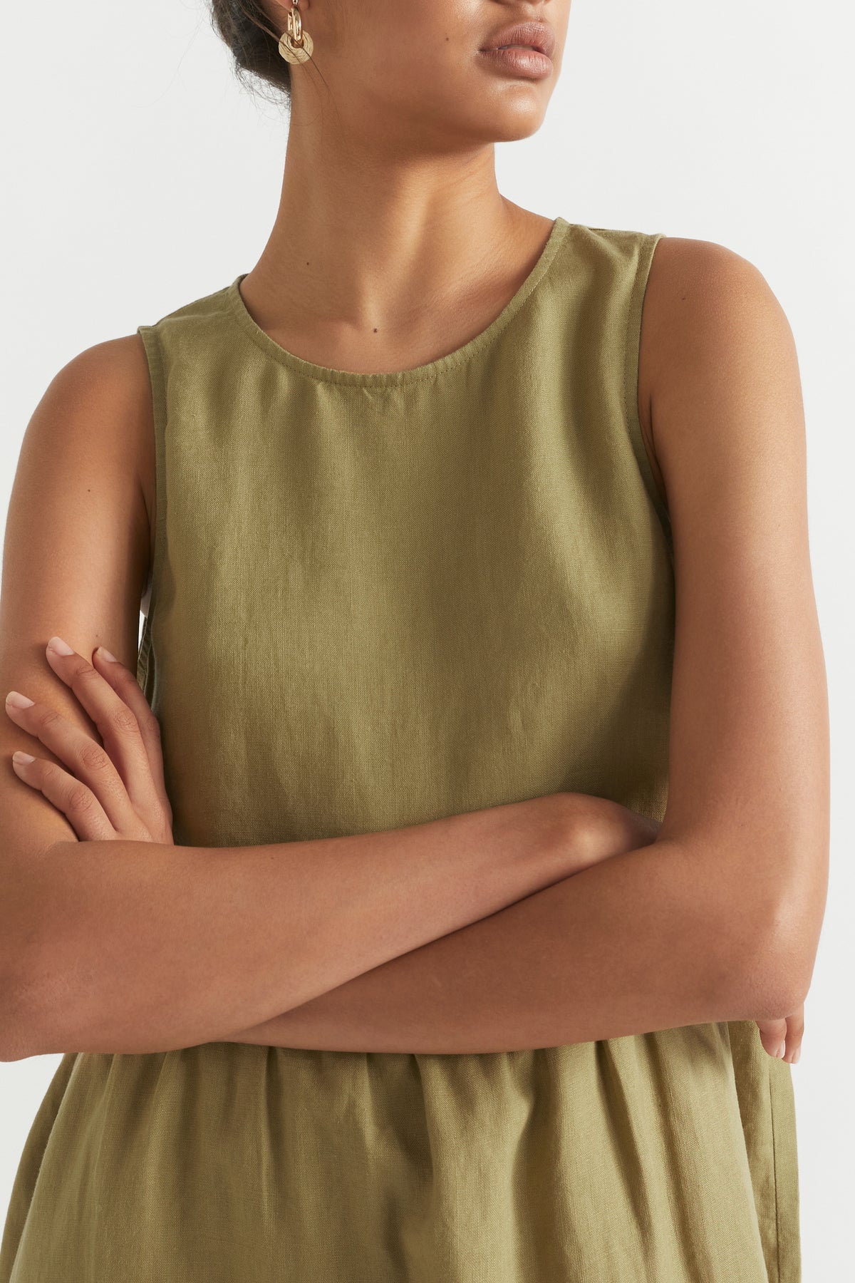 Core Linen Midi Dress