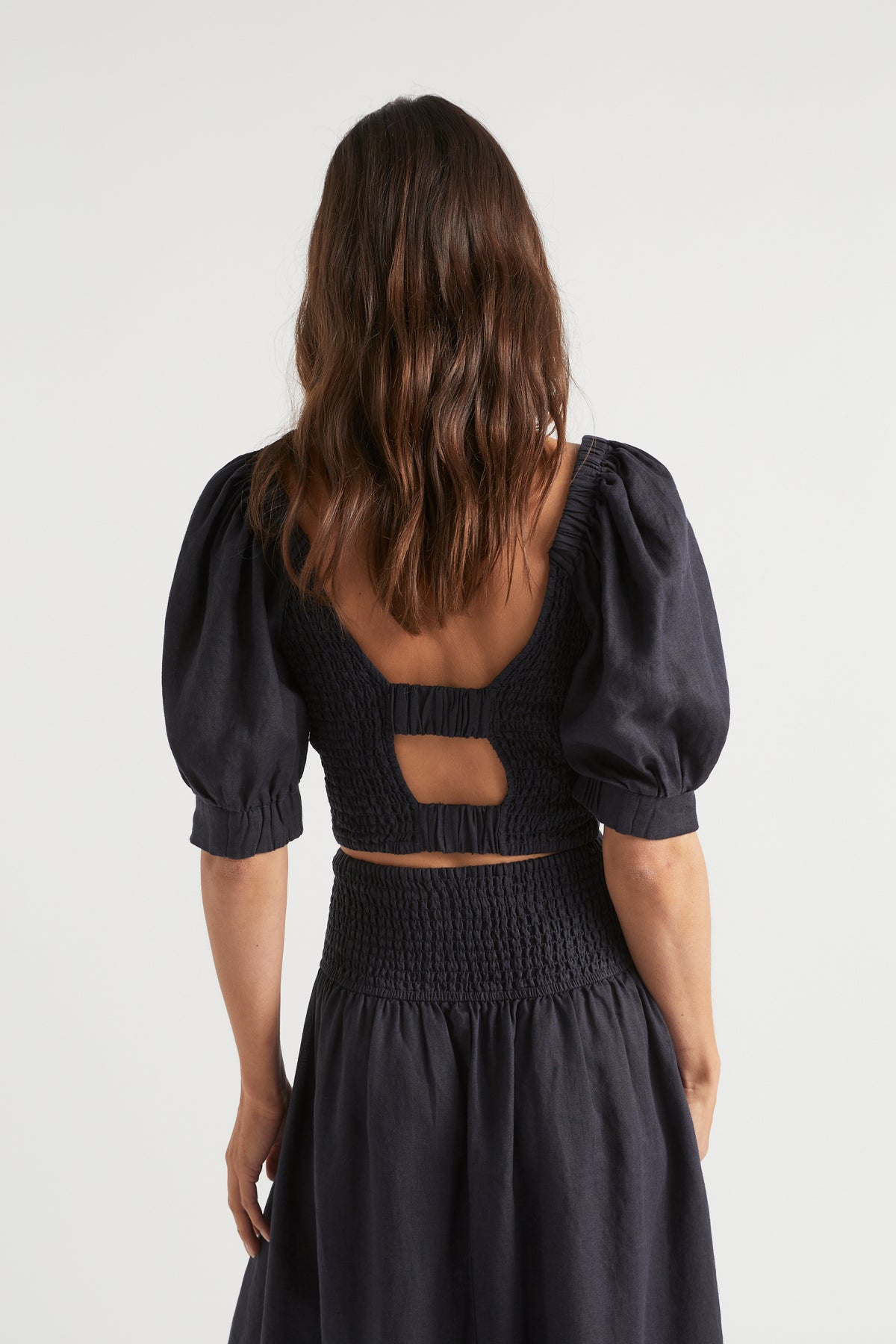 Linen Cross Front Top