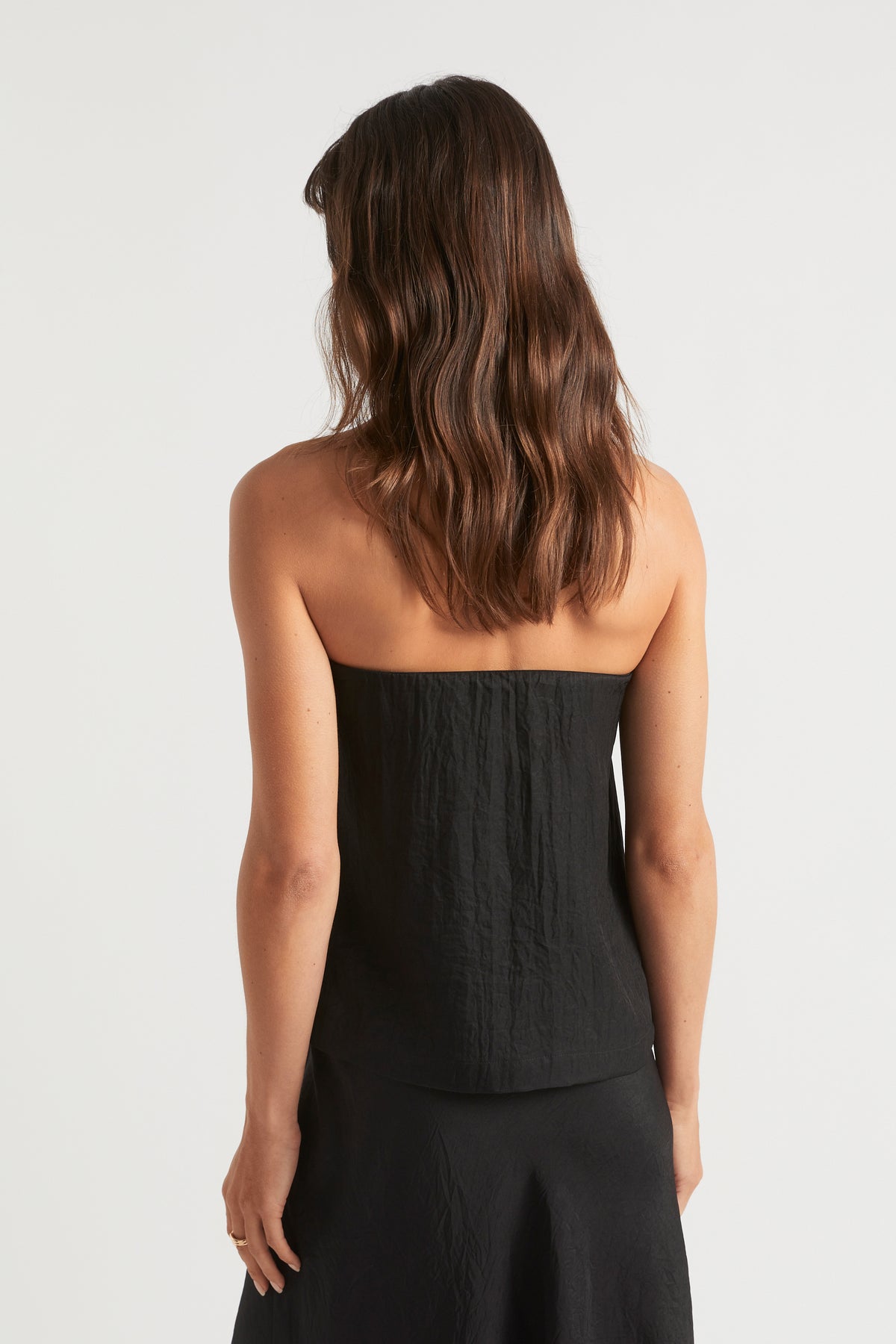 Satin Strapless Top