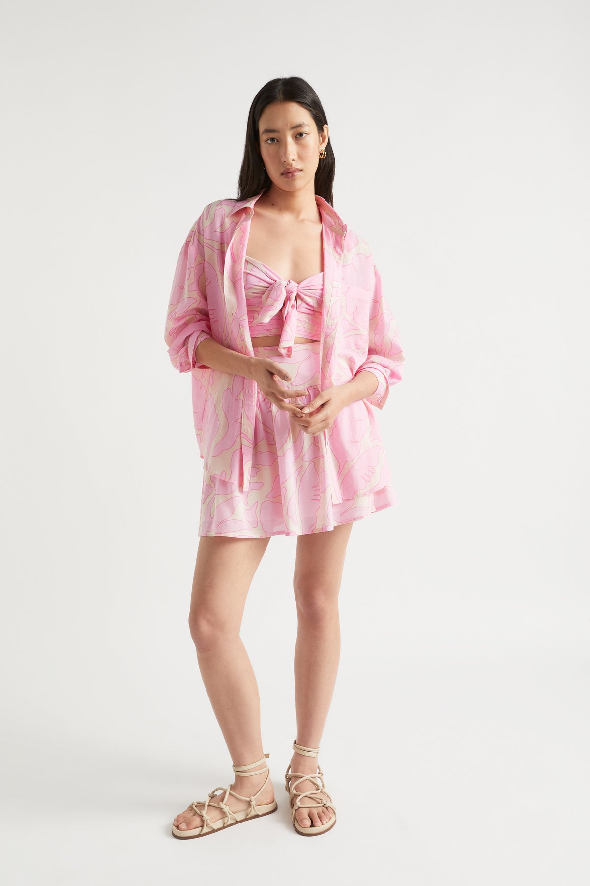 Voile Floral Tie Top