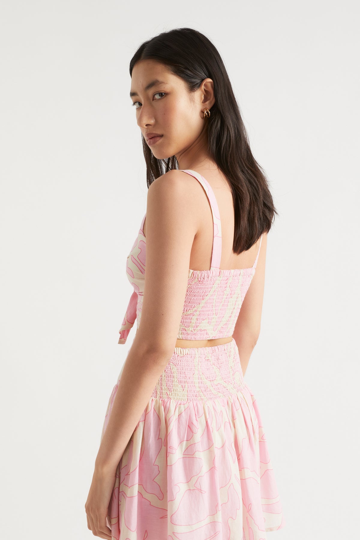 Voile Floral Tie Top