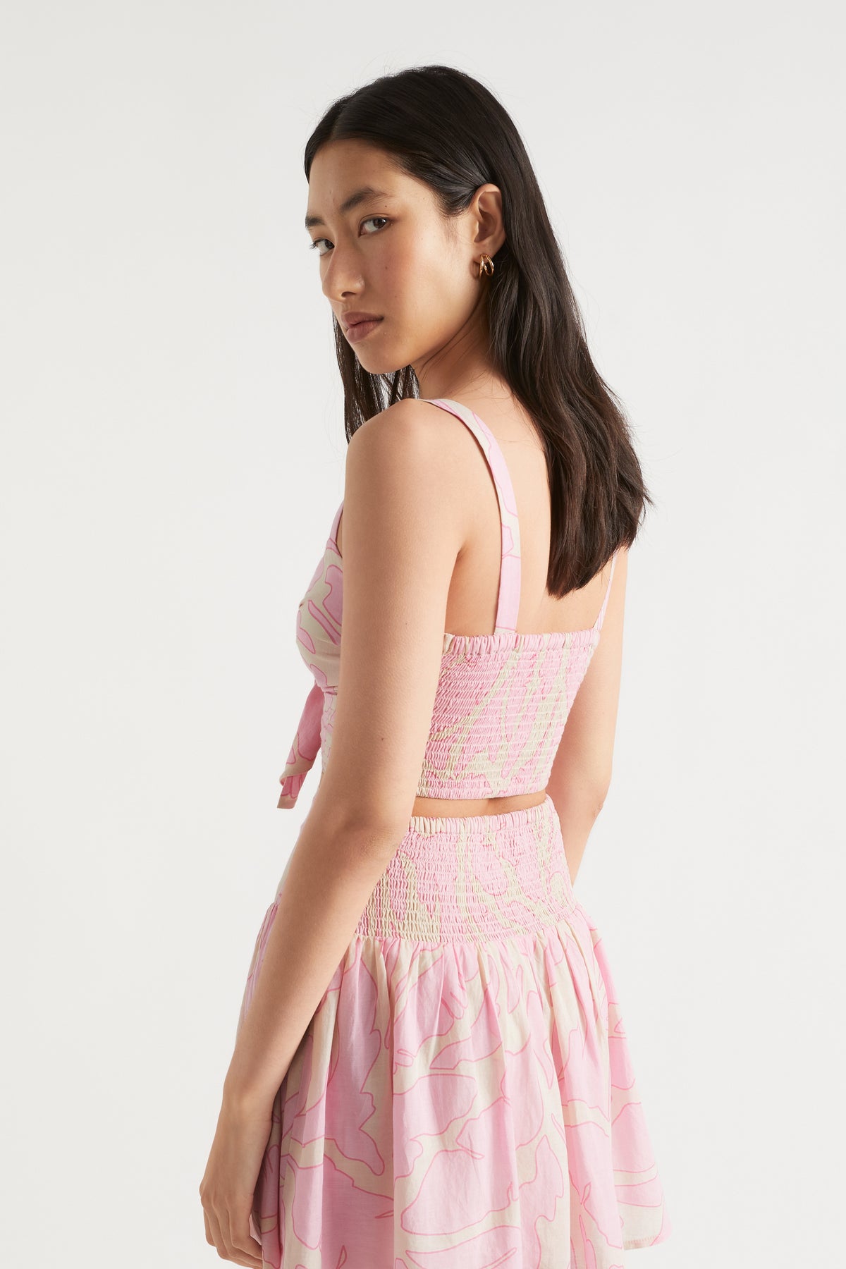 Voile Floral Tie Top