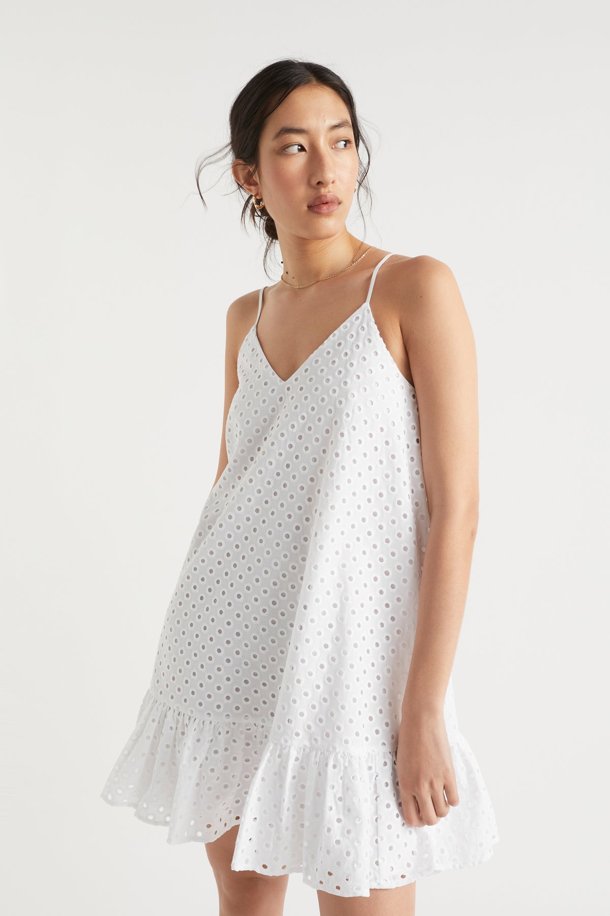Broderie Swing Mini Dress