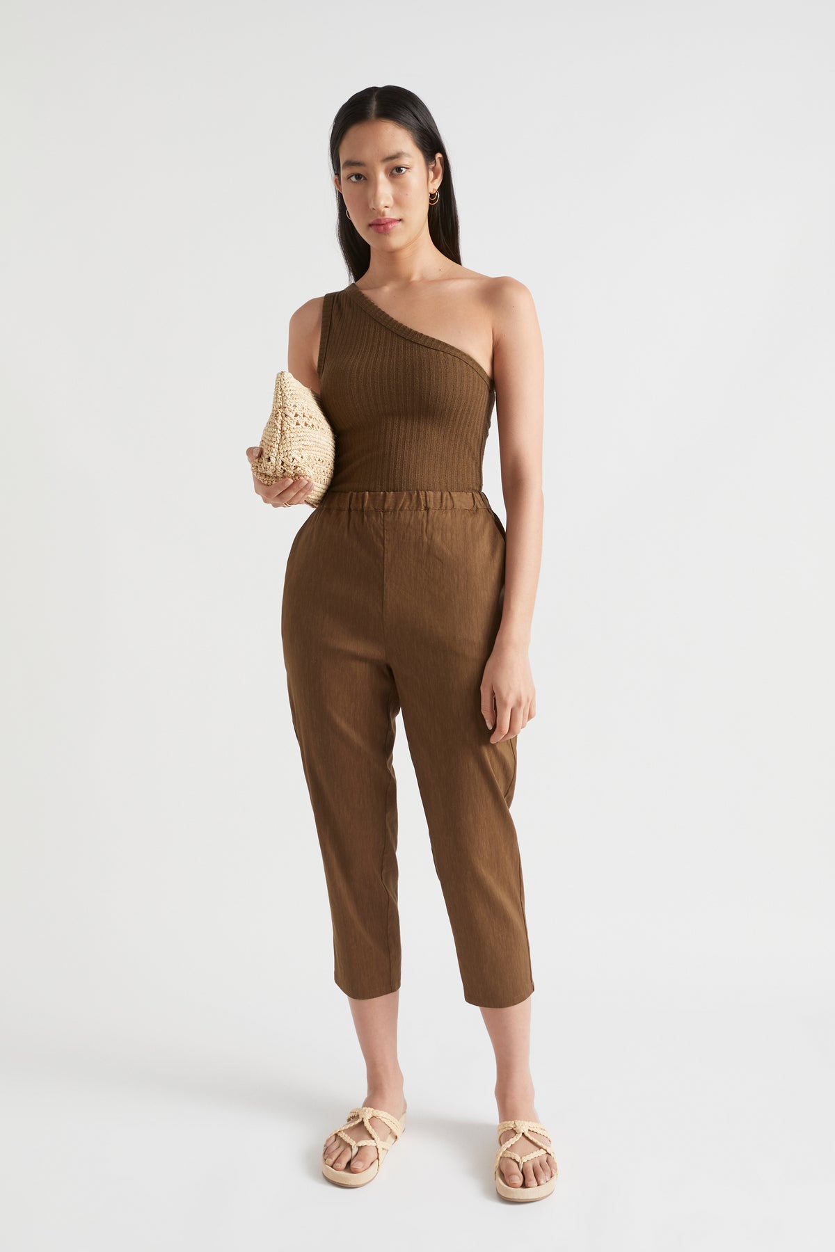 One Shoulder Rib Top