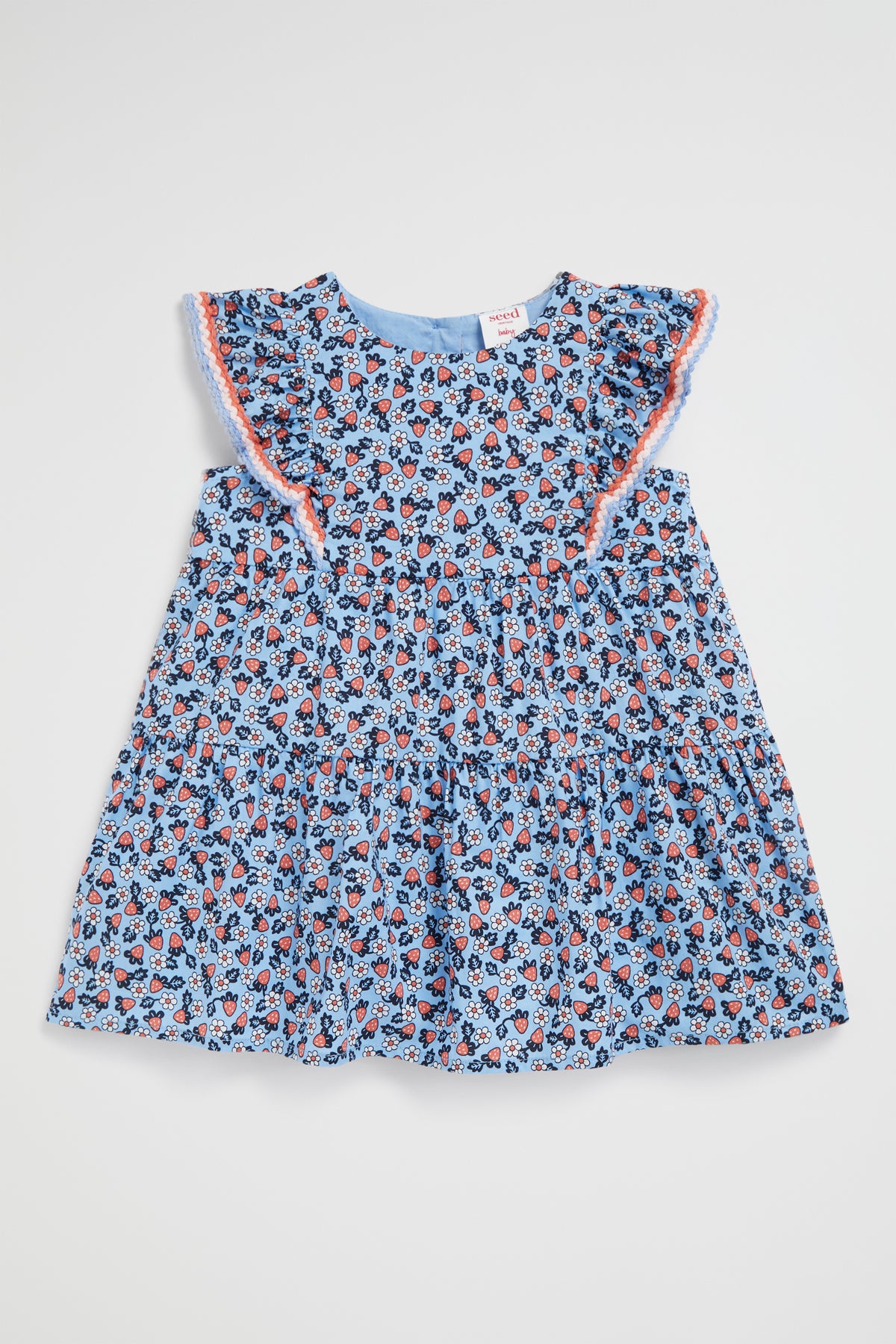 Crochet Trim Ditsy Dress