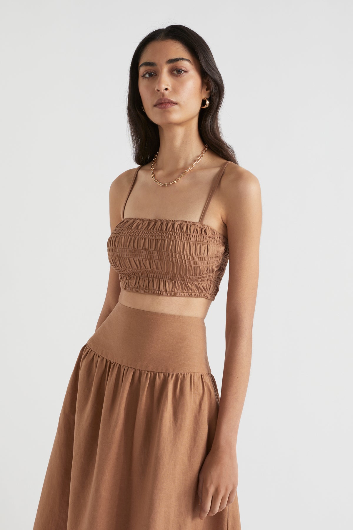 Shirred Detail Crop