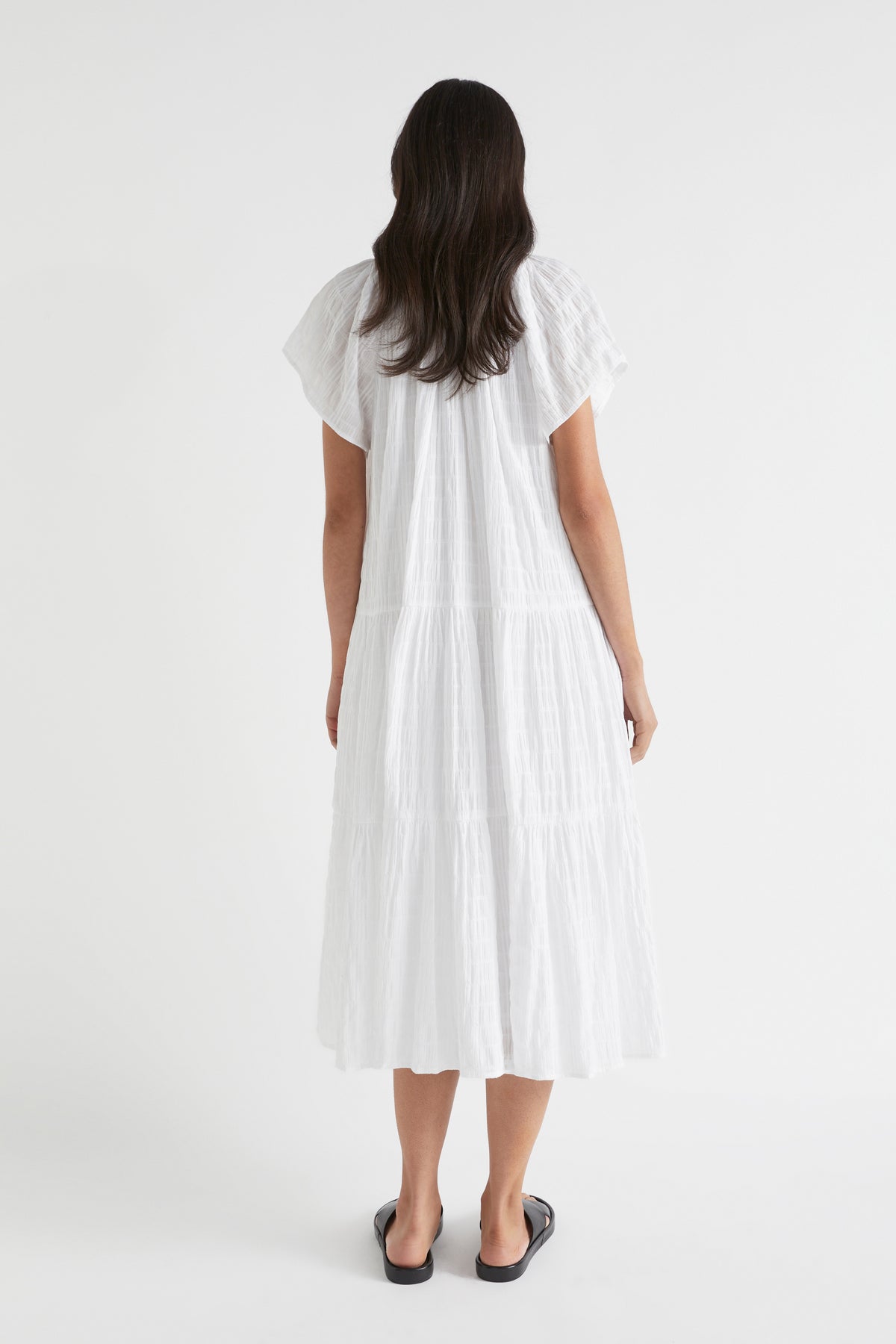 Textured Relaxed Midi Dress