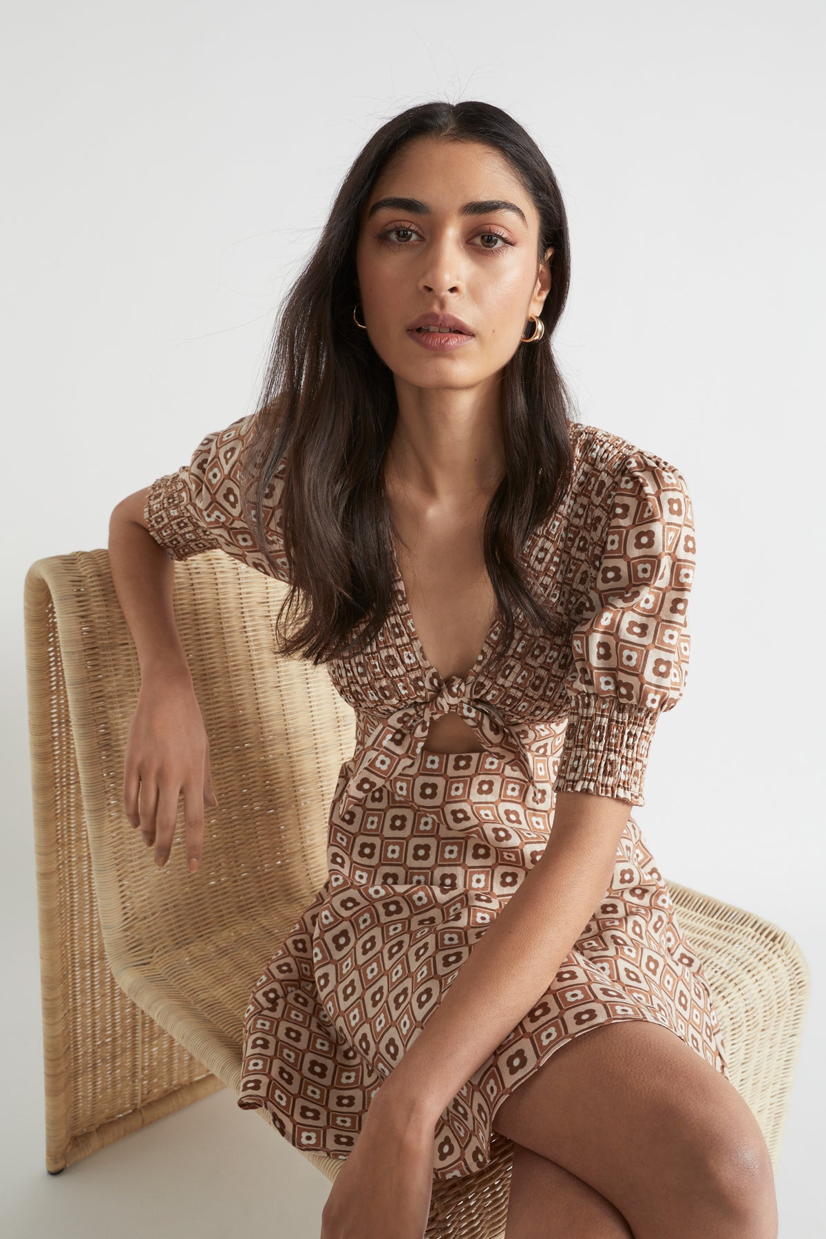 Floral Geo Mini Dress