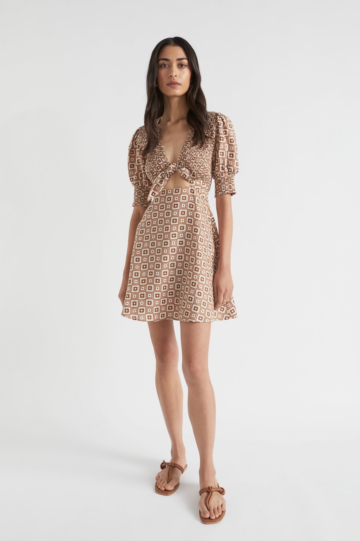 Floral Geo Mini Dress