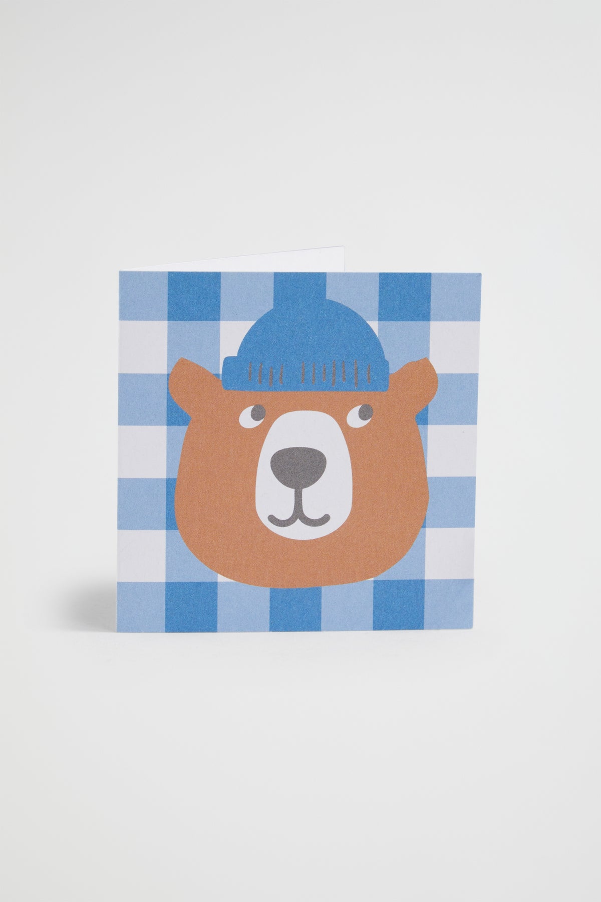 Small Bear Gingham Card