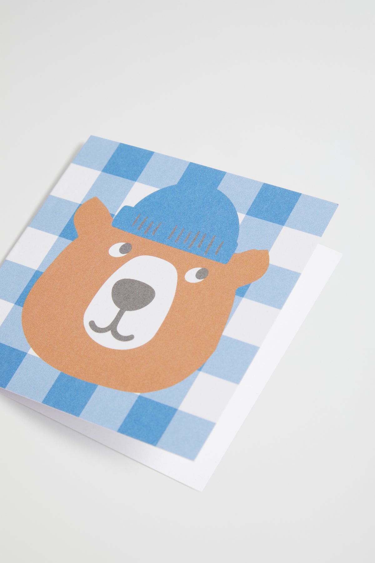 Small Bear Gingham Card