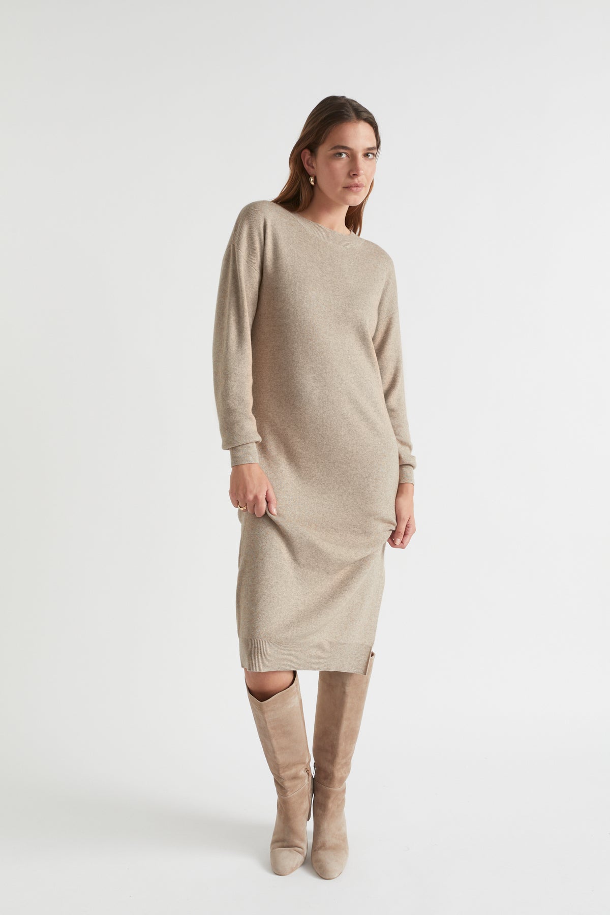Side Split Knit Dress