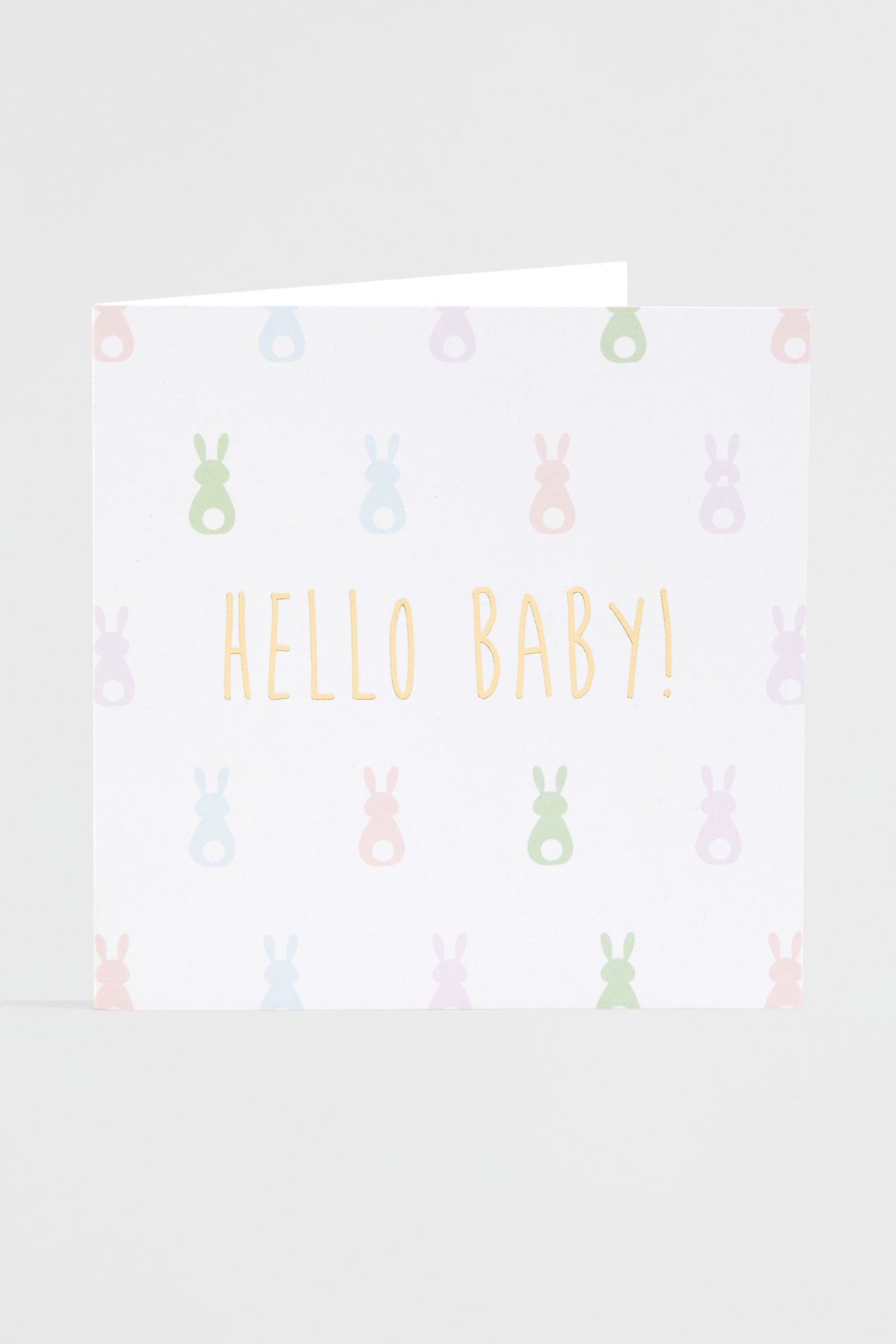 Large Hello Baby Bunny Card