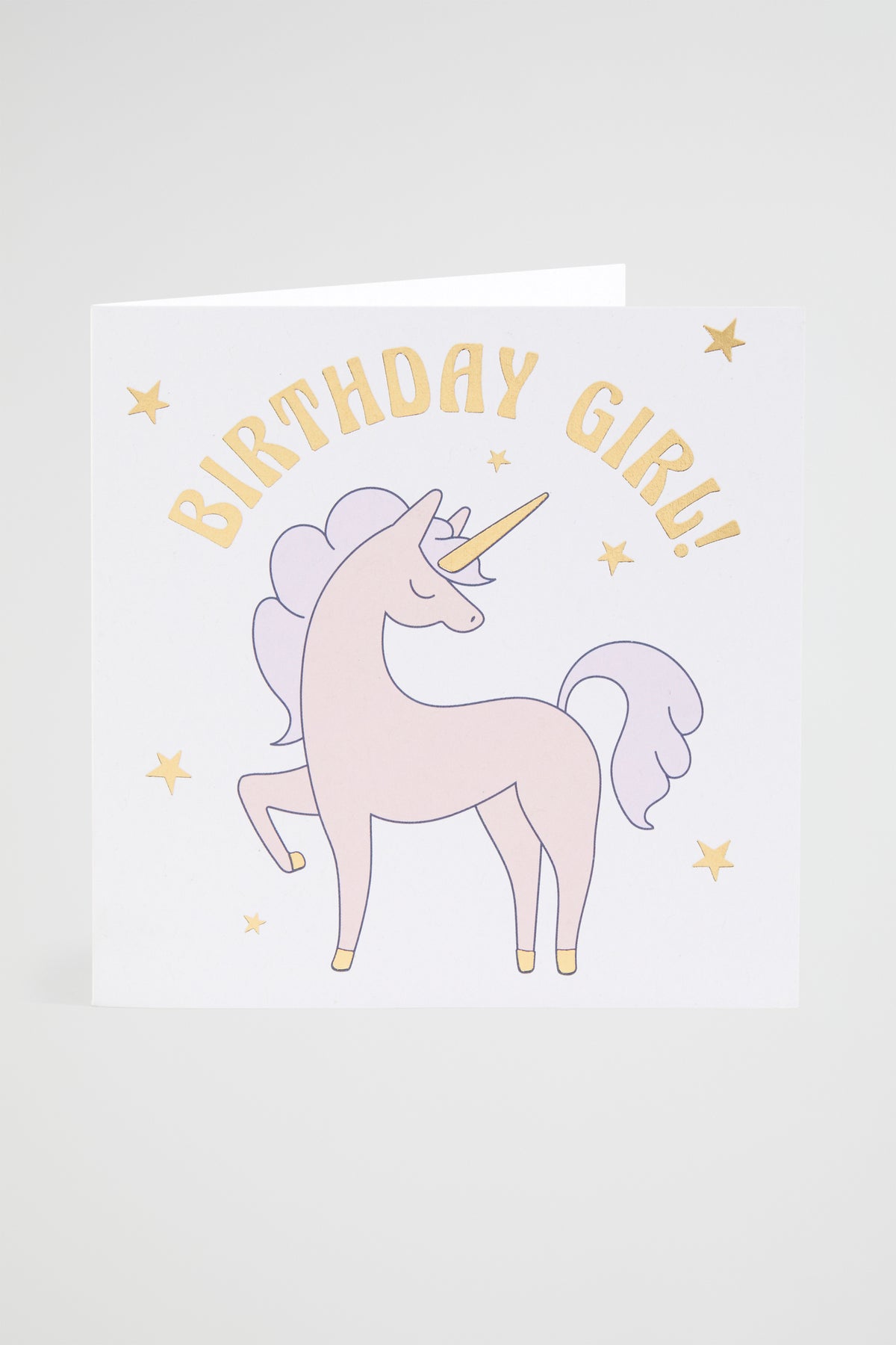 Large Birthday Girl Unicorn Card