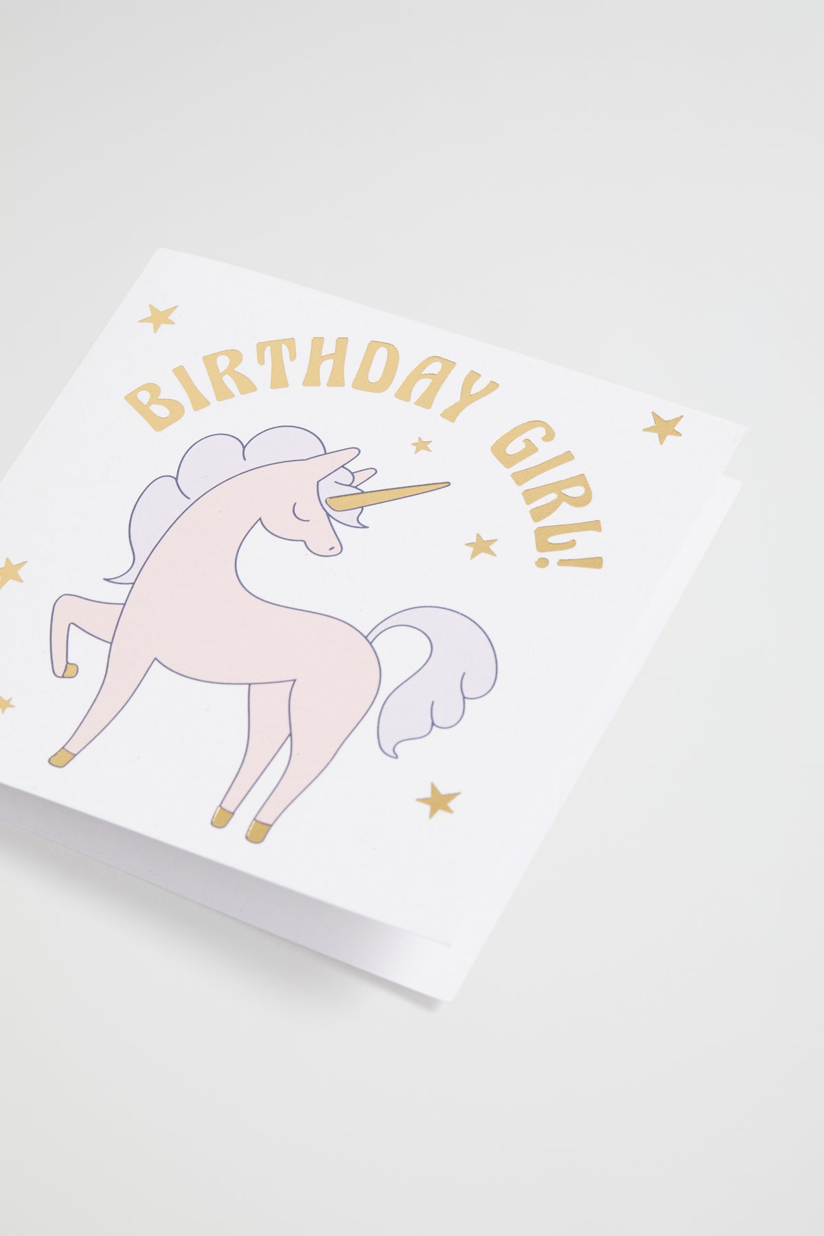 Large Birthday Girl Unicorn Card