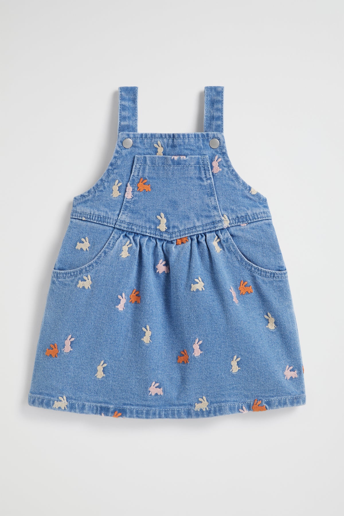 Bunny Denim Pinafore