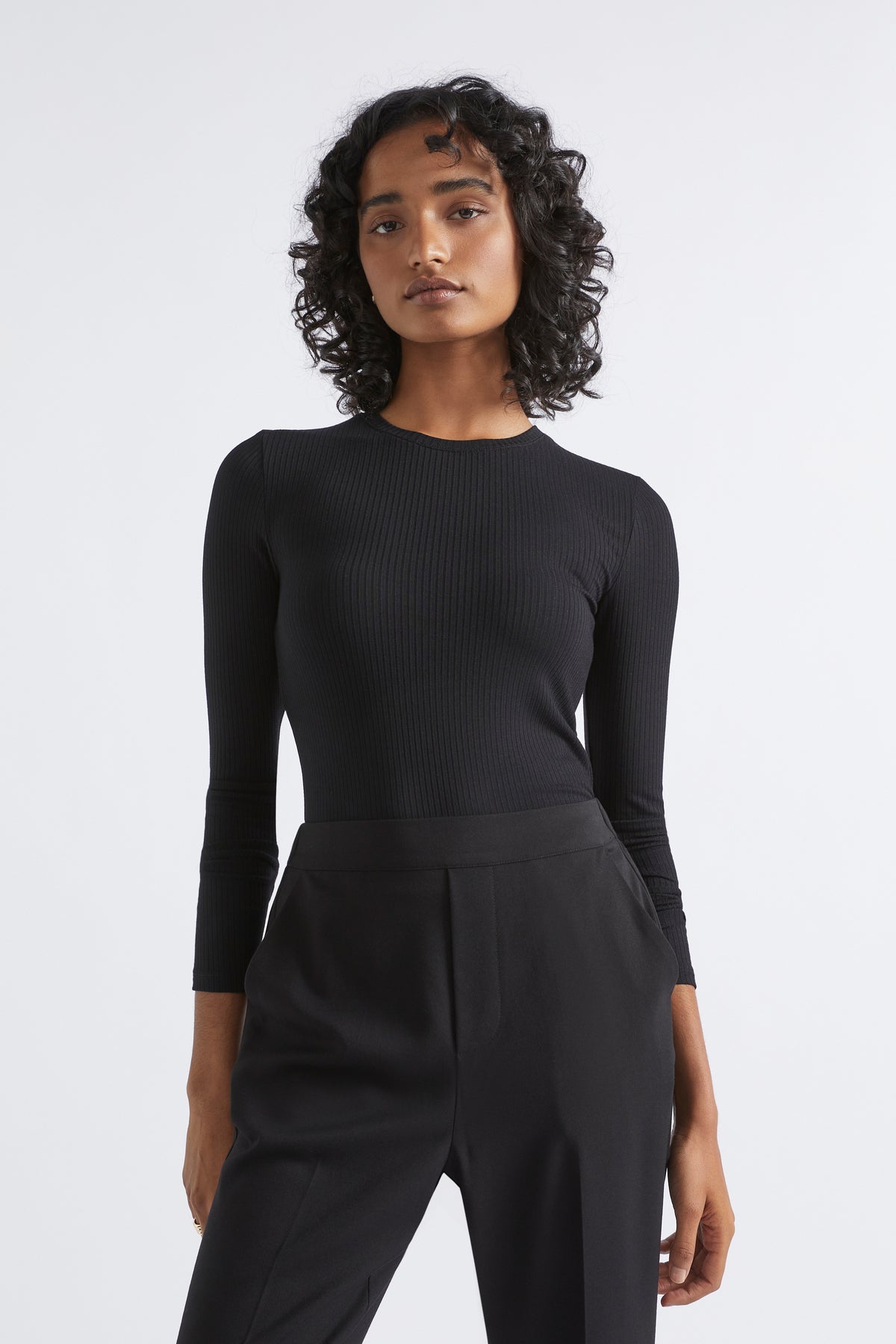 Core Rib Crew Neck Top