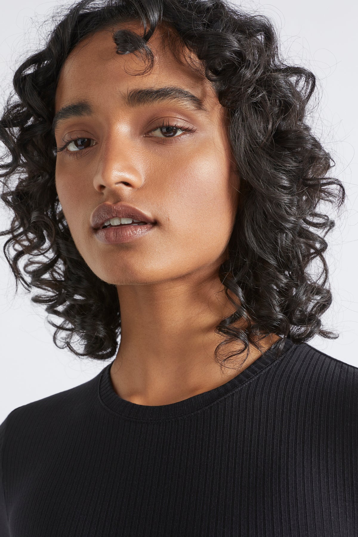 Core Rib Crew Neck Top