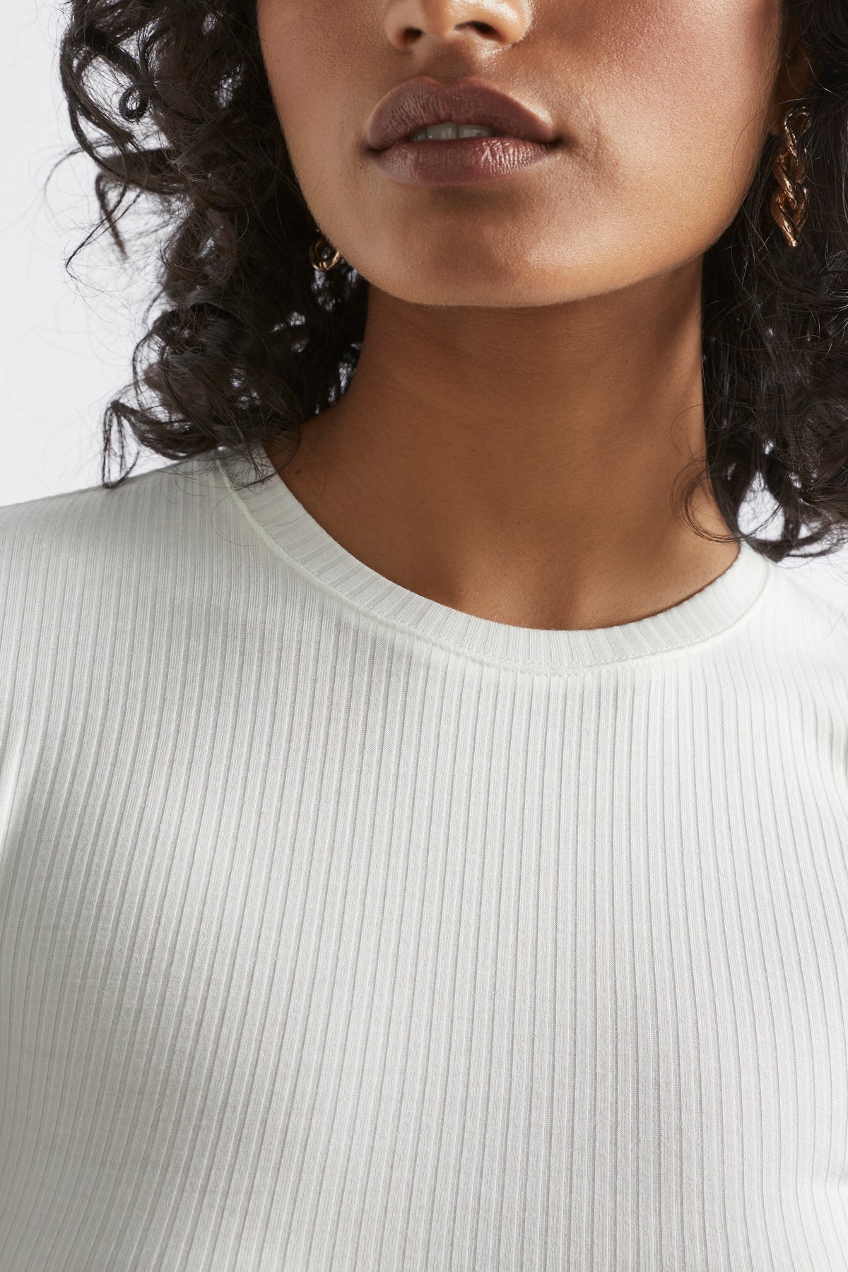 Core Rib Crew Neck Top