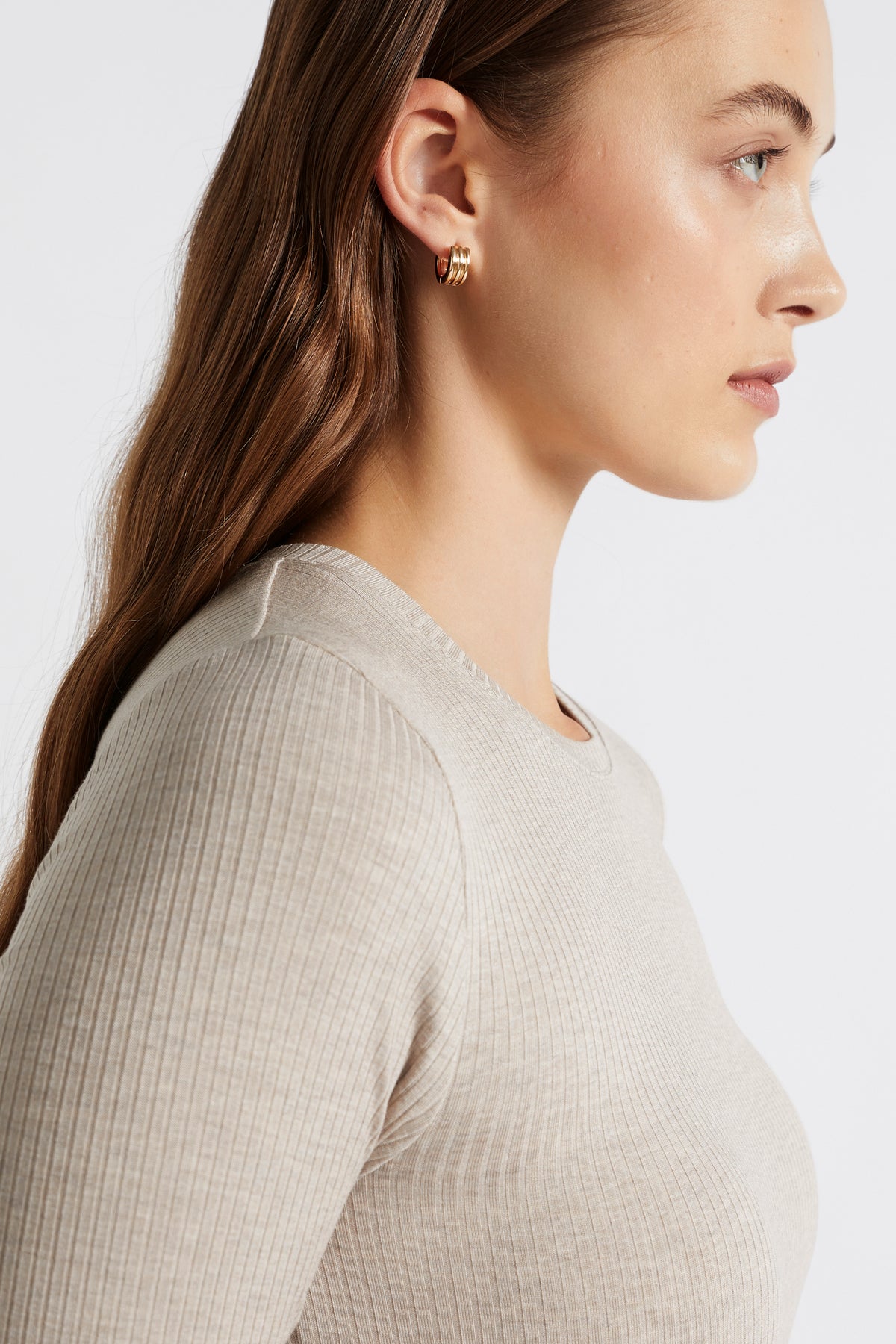 Core Rib Crew Neck Top