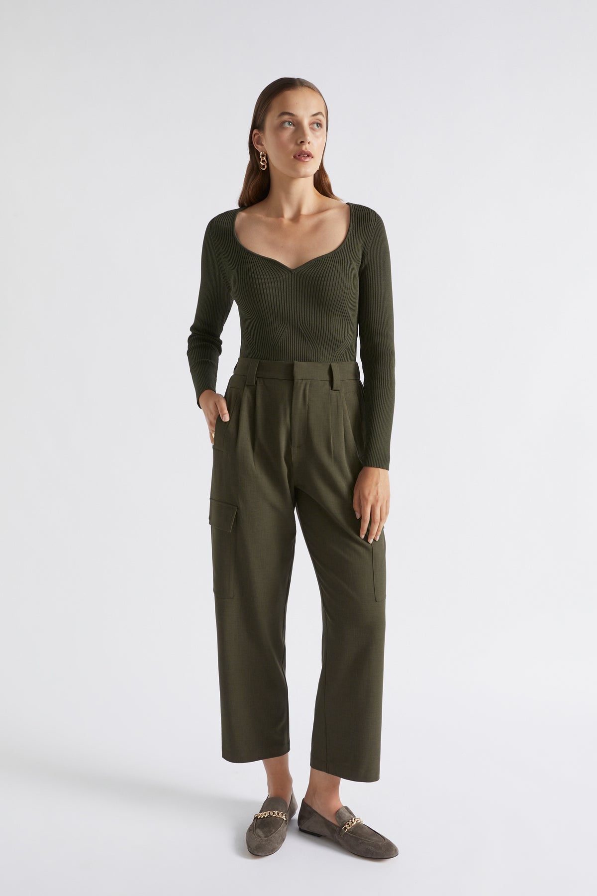 Sweetheart Fitted Rib Knit