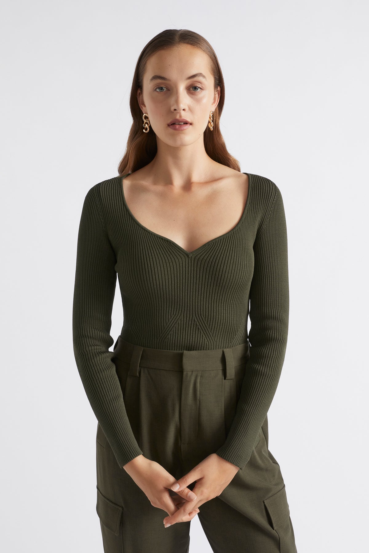 Sweetheart Fitted Rib Knit