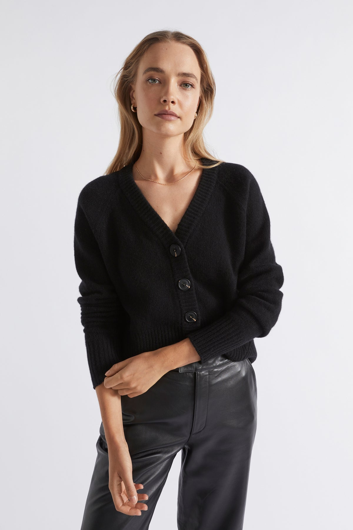 Merino Wool Raglan Cardigan