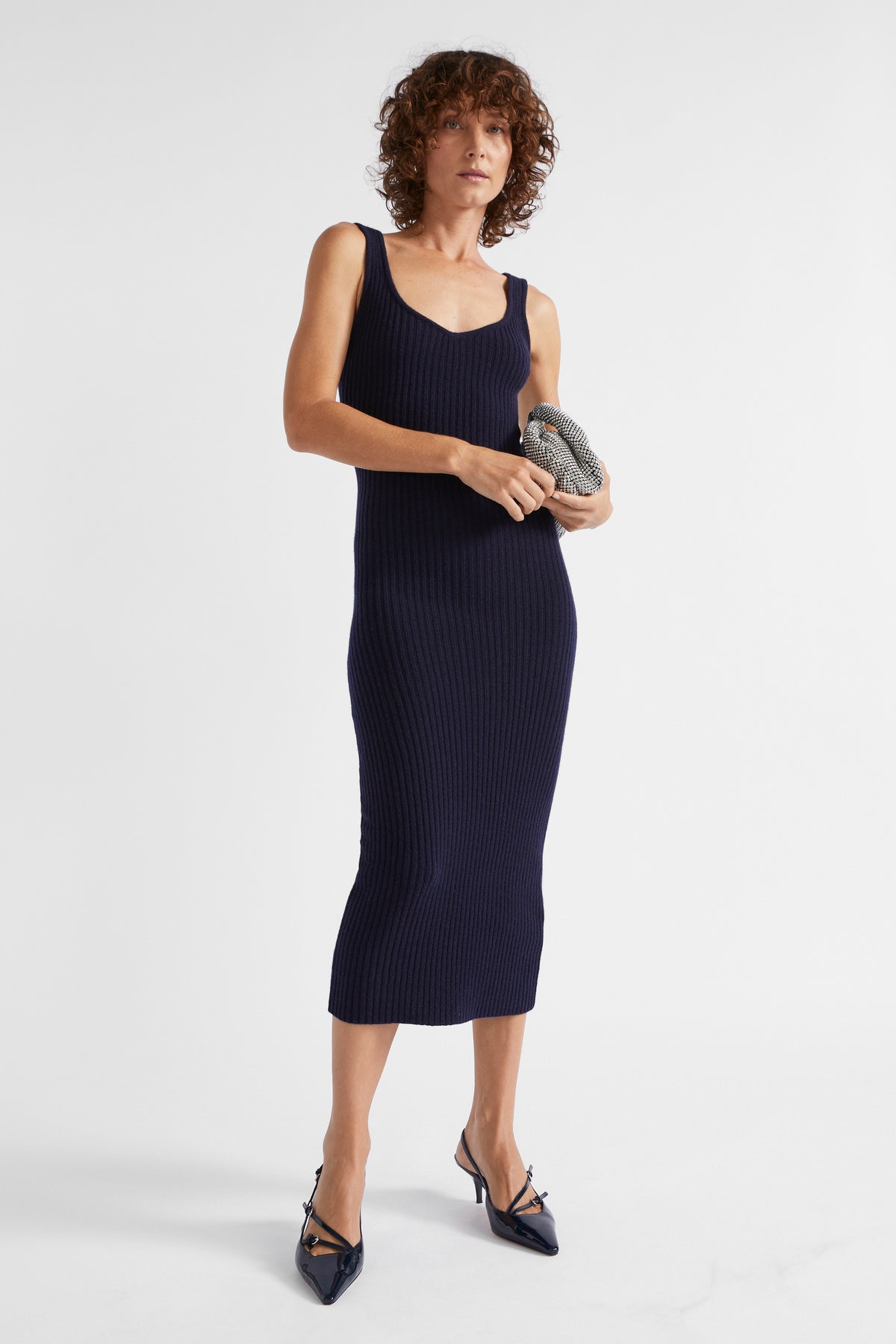 Merino Wool Knit Midi Dress