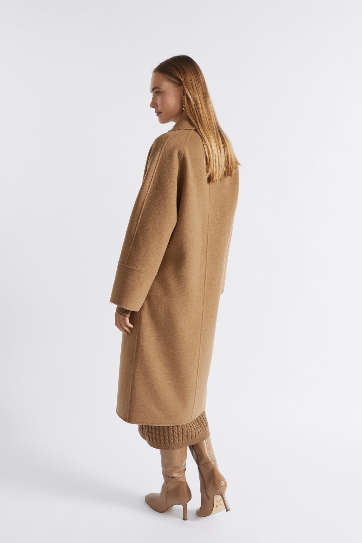 Wool Blend Relaxed Coat