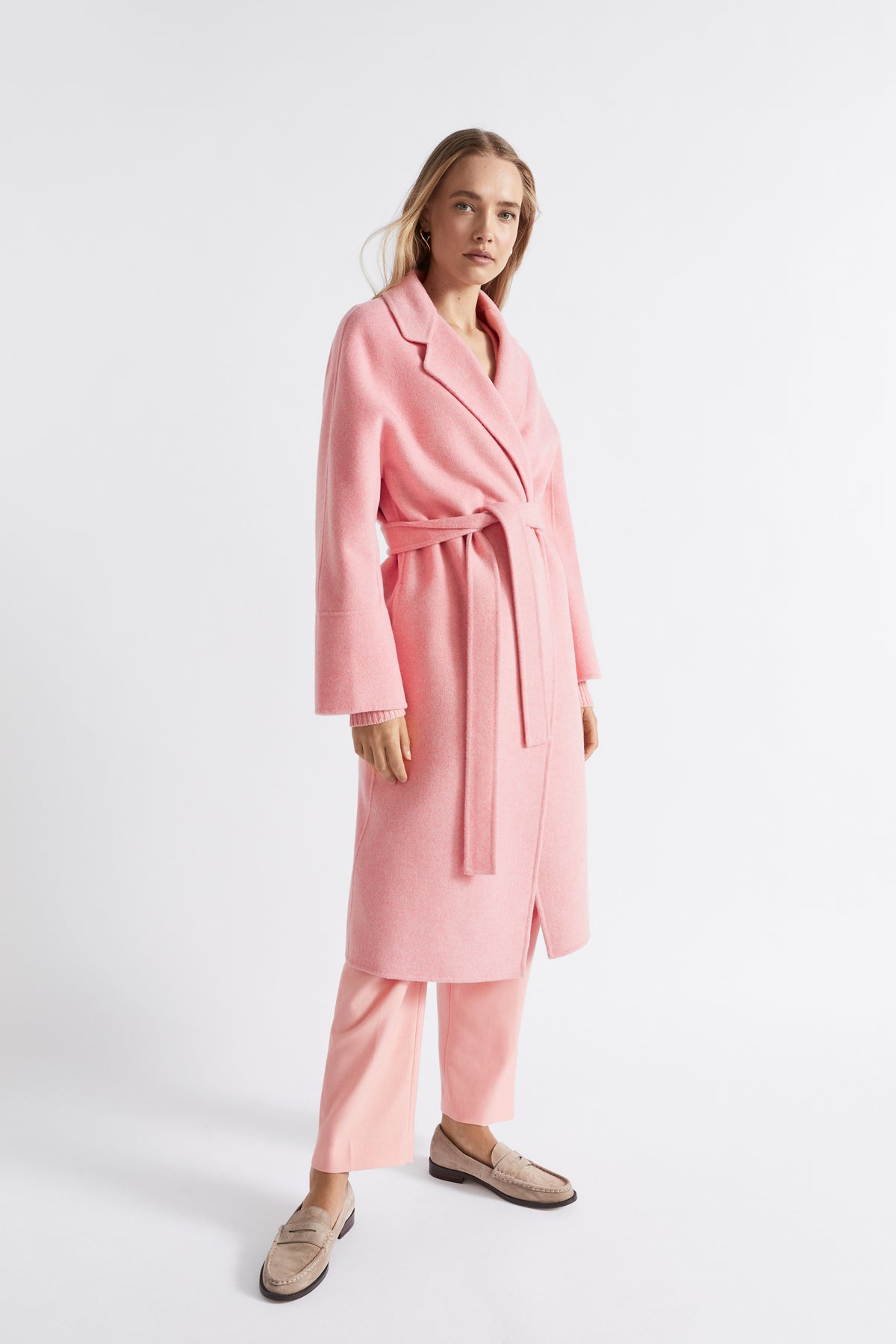 Wool Blend Relaxed Coat