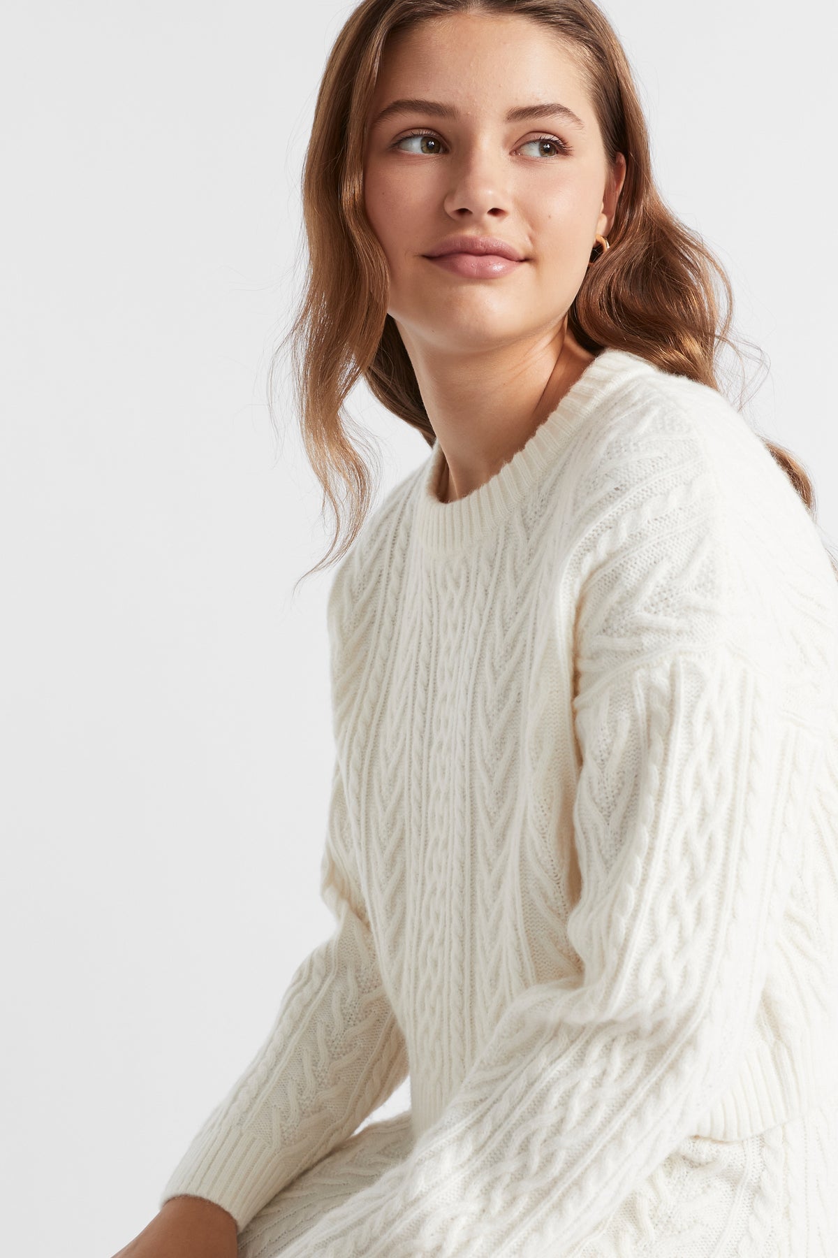 Cable Crop Knit