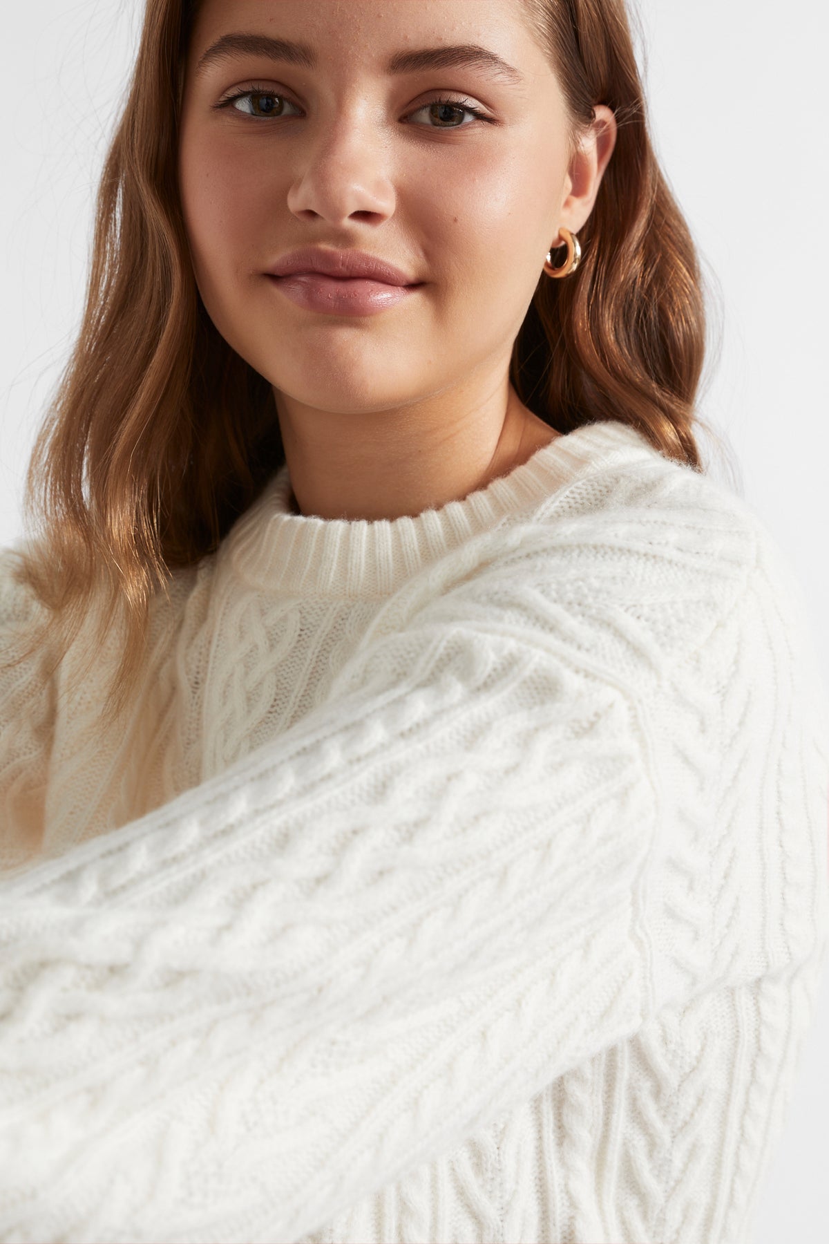 Cable Crop Knit