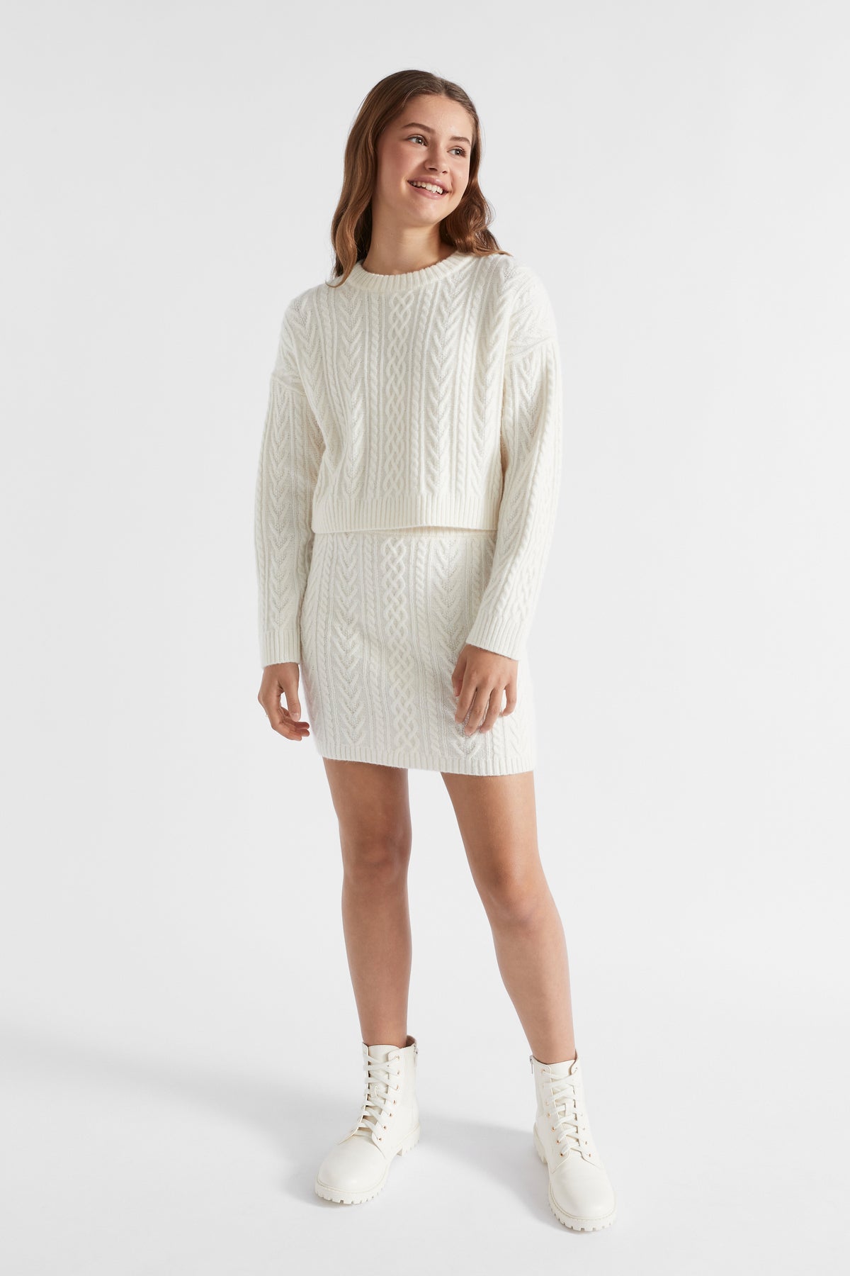 Cable Crop Knit