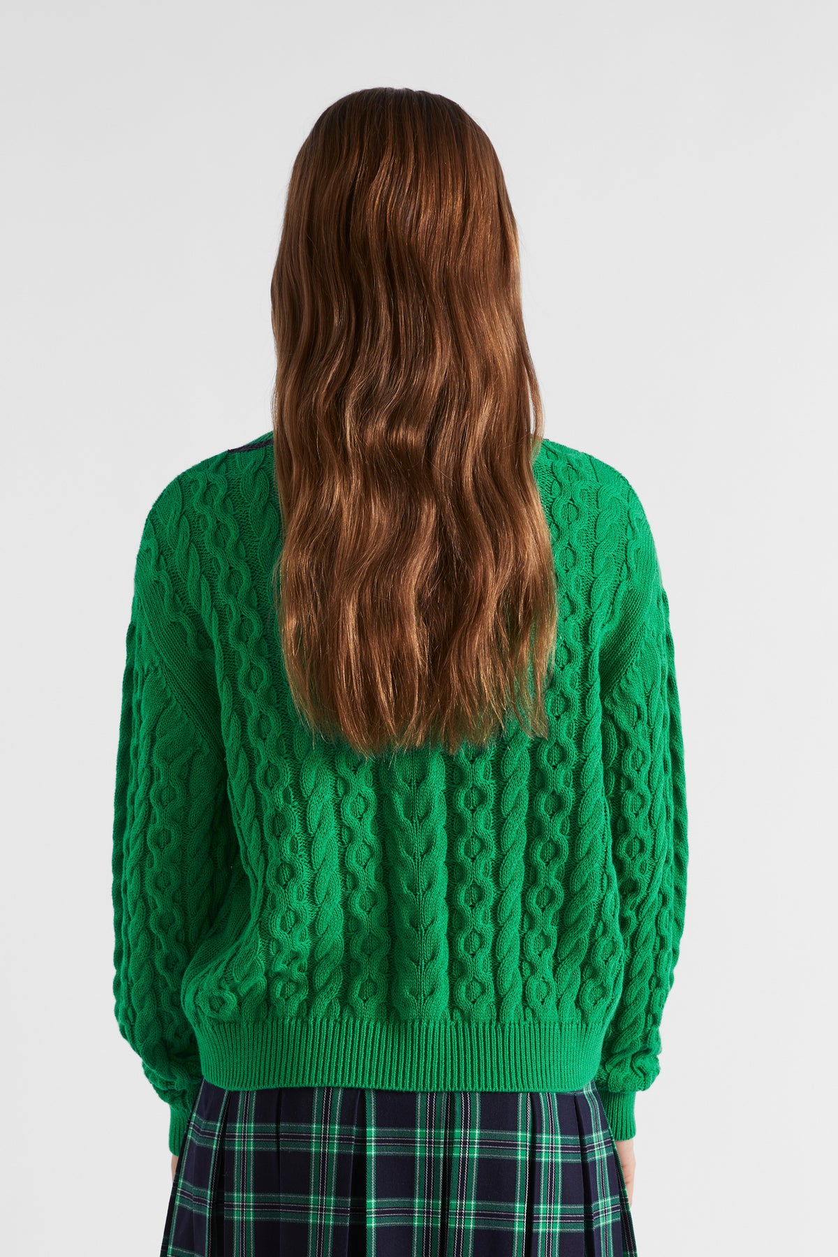 V-Neck Cable Knit