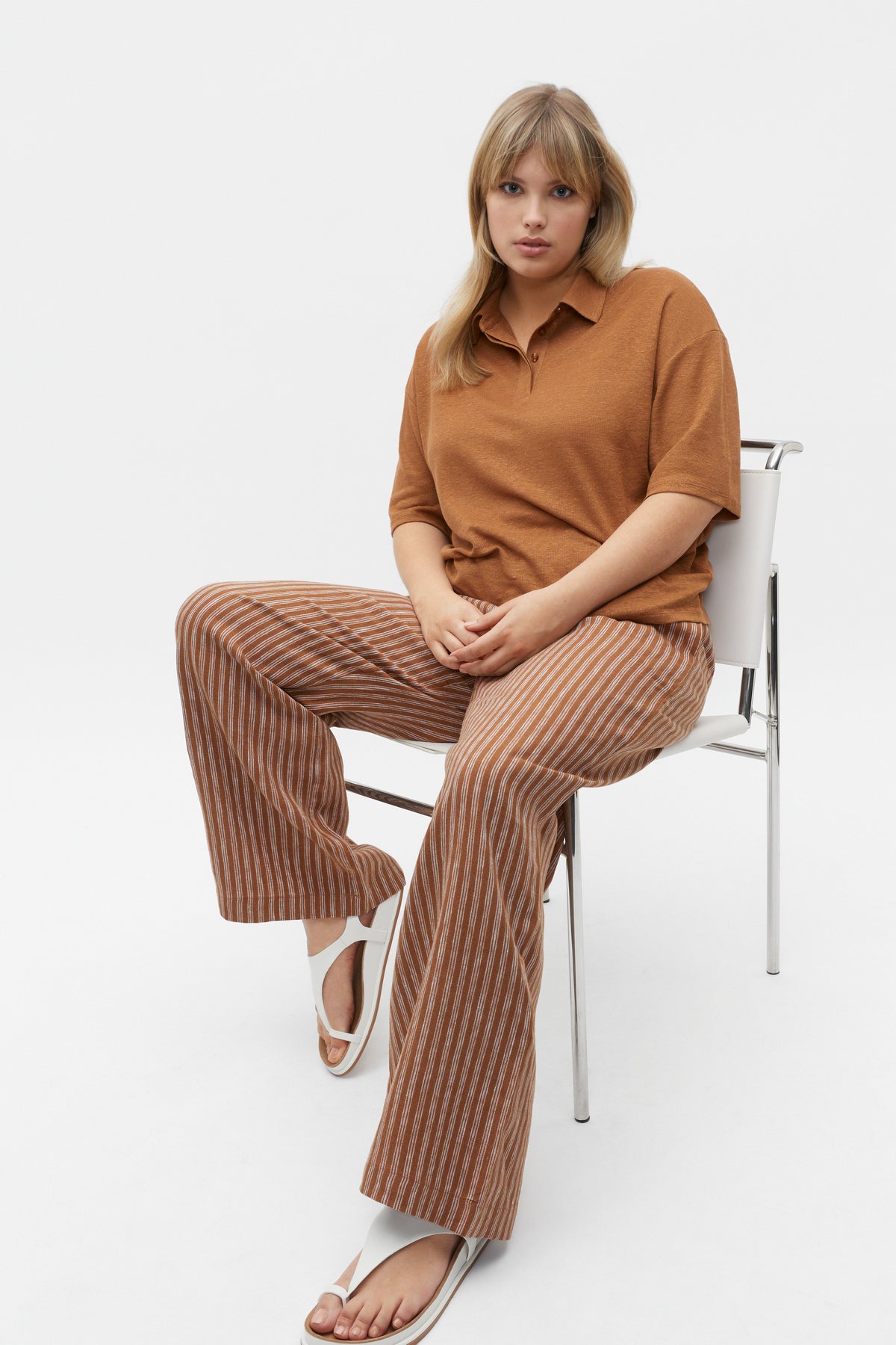 Core Linen Wide Leg Tie Pant