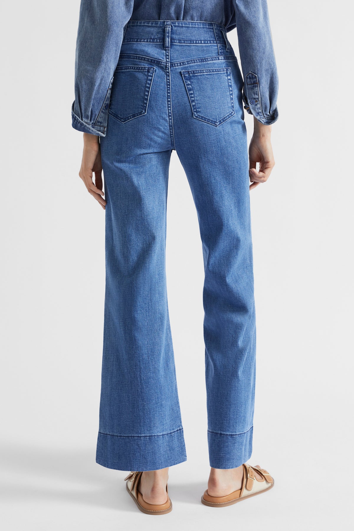 Waisted Wide Leg Jean
