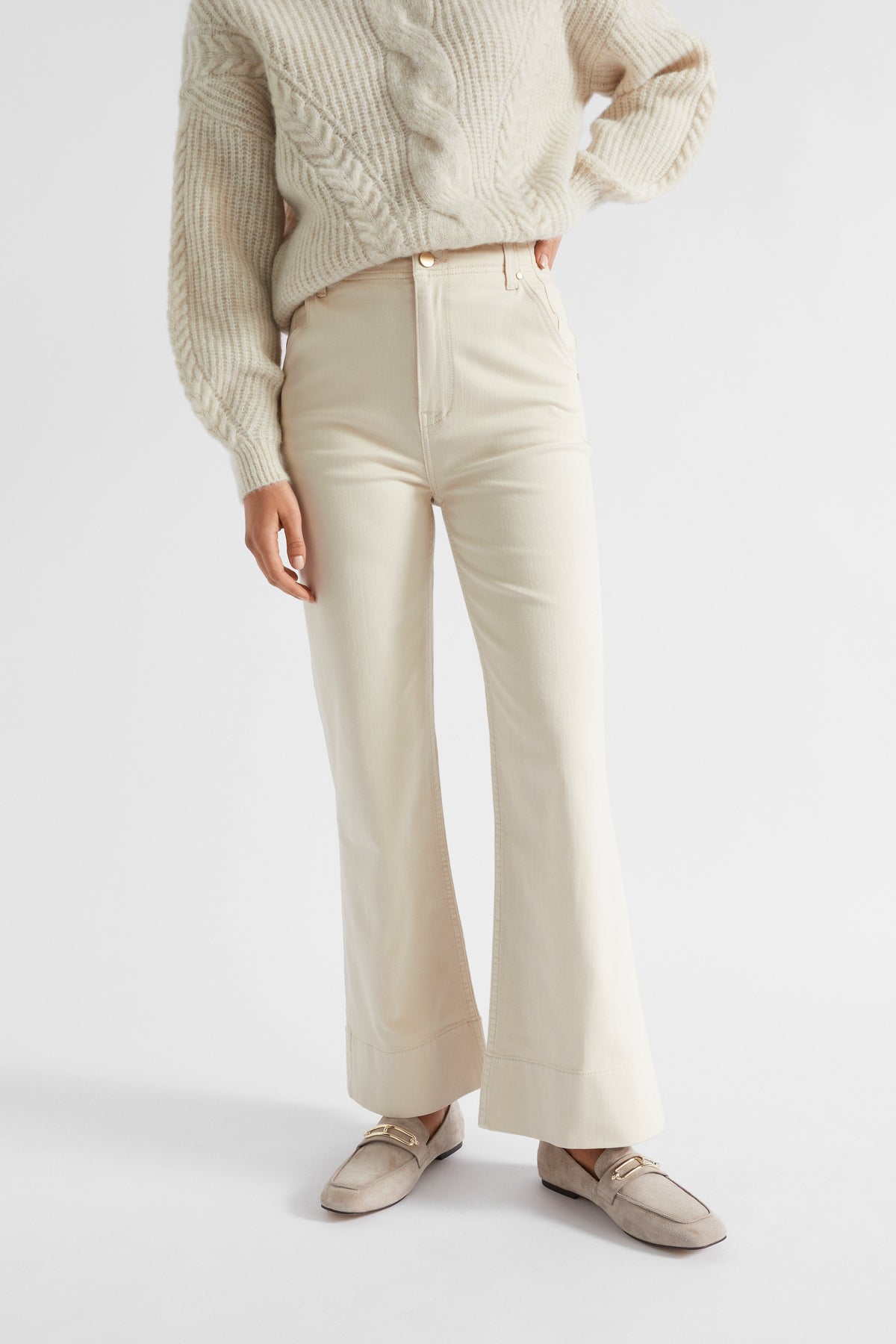 Waisted Wide Leg Jean