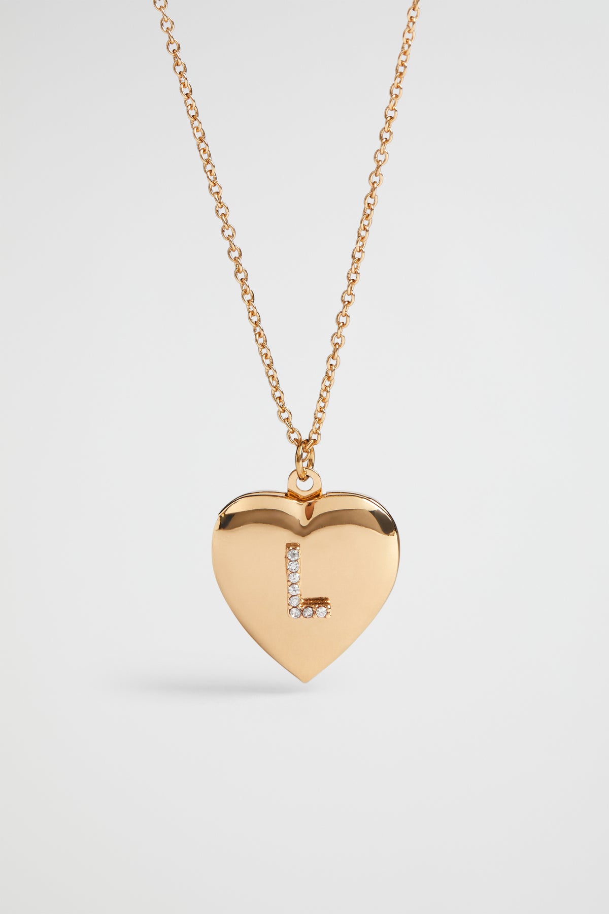 Diamante Initial Locket
