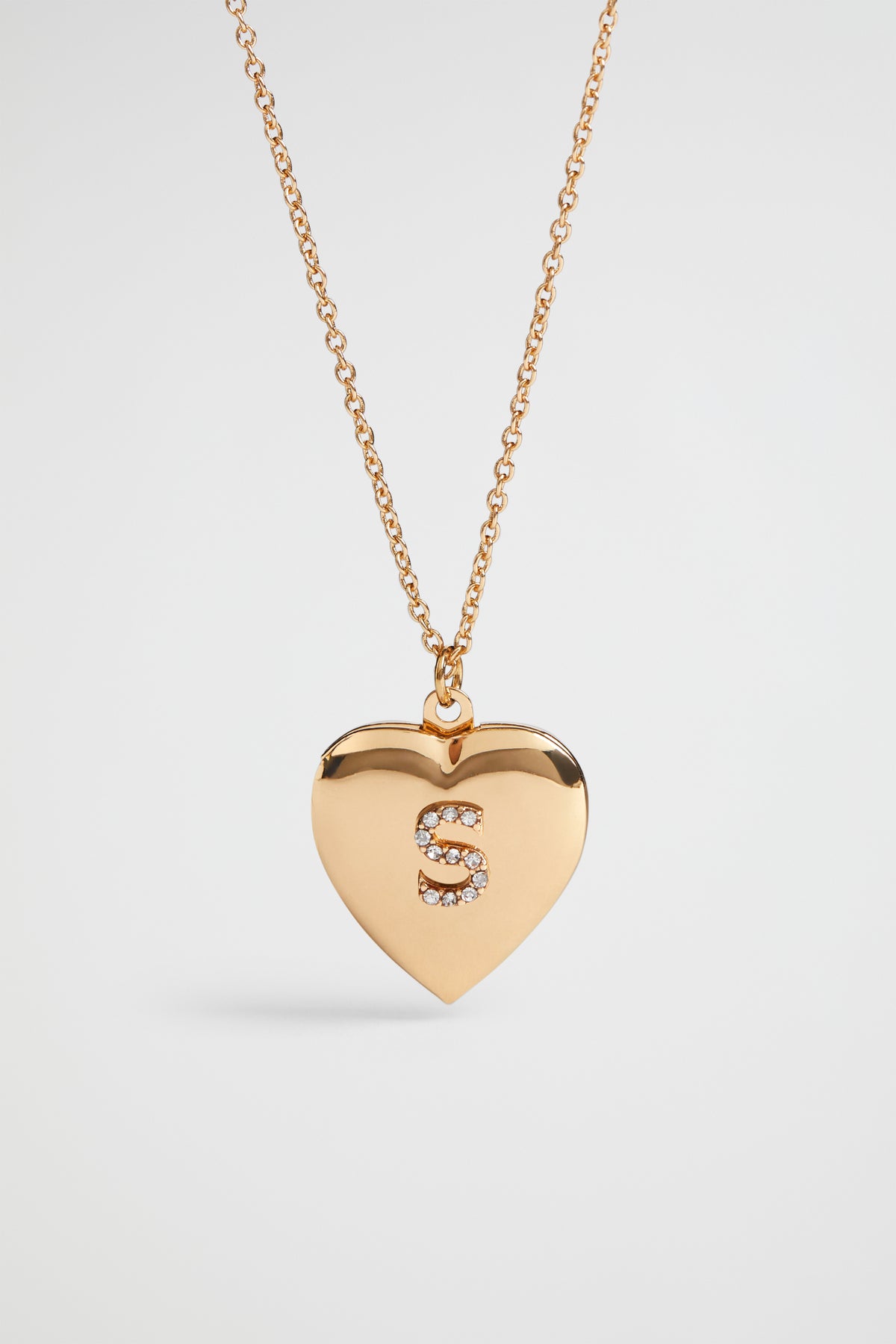 Diamante Initial Locket