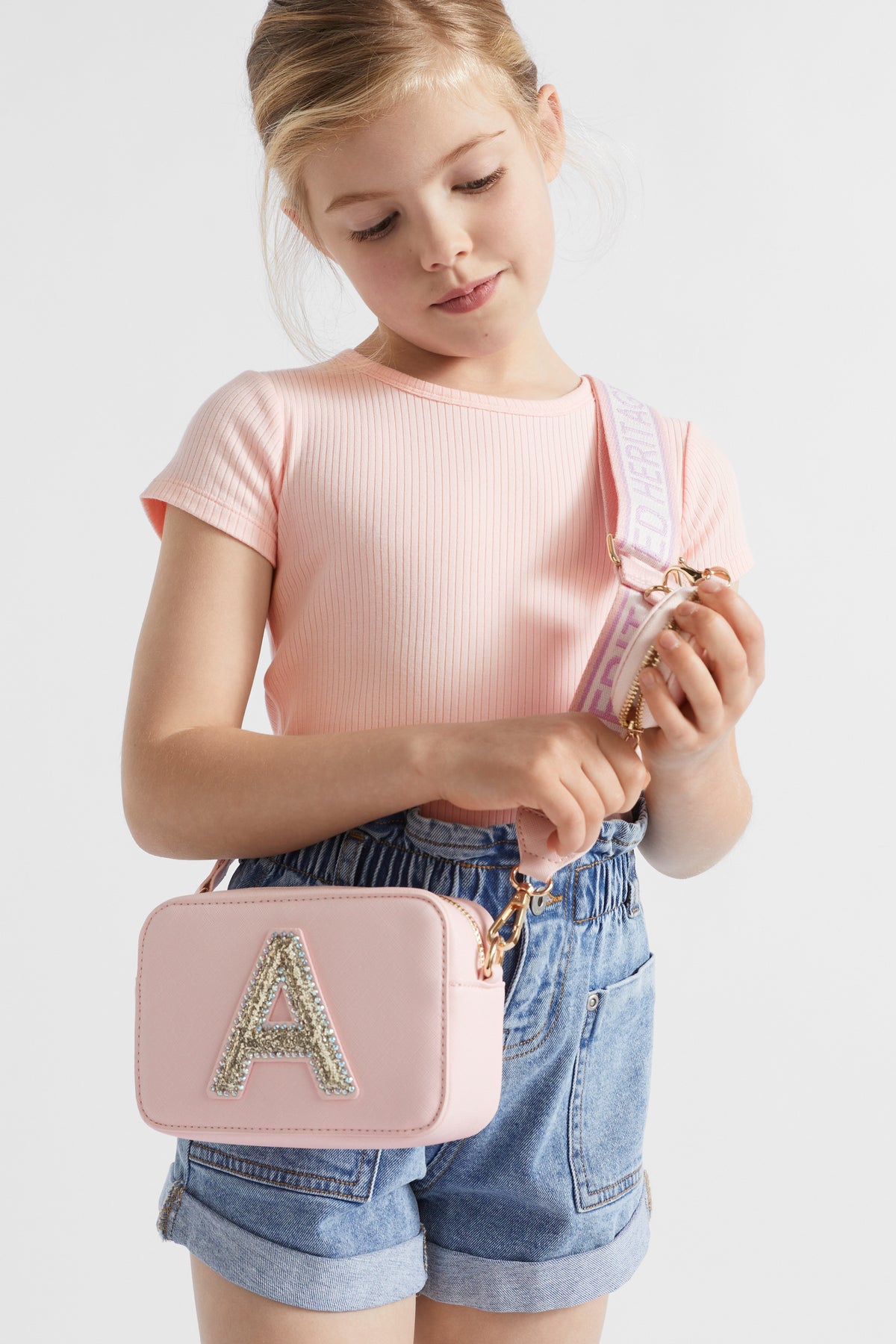 Glitter Initial Bag