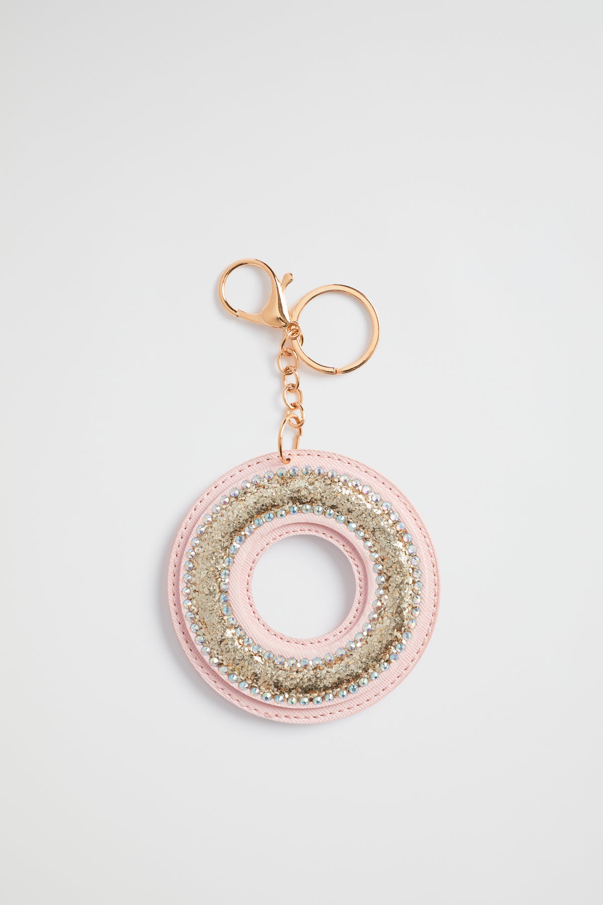 Glitter Initial Keyring