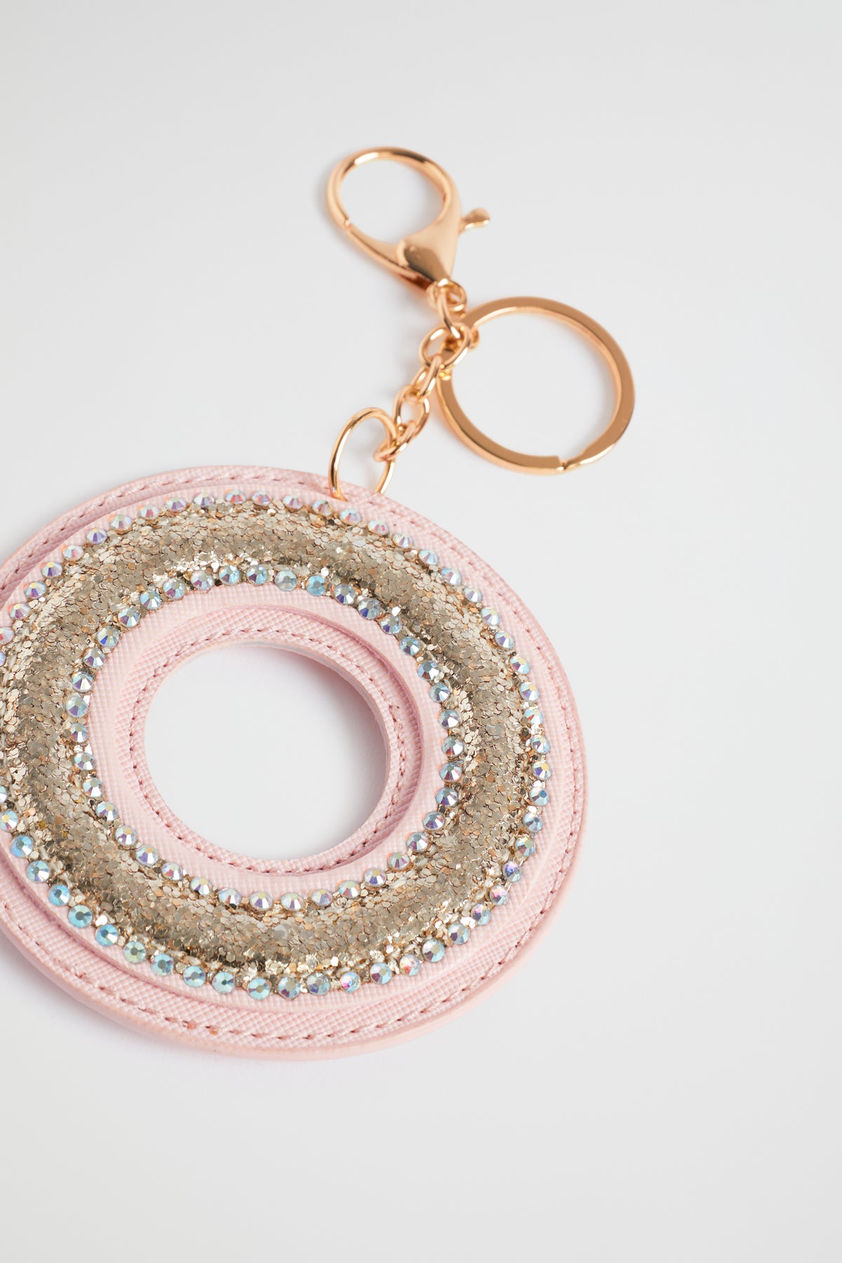 Glitter Initial Keyring