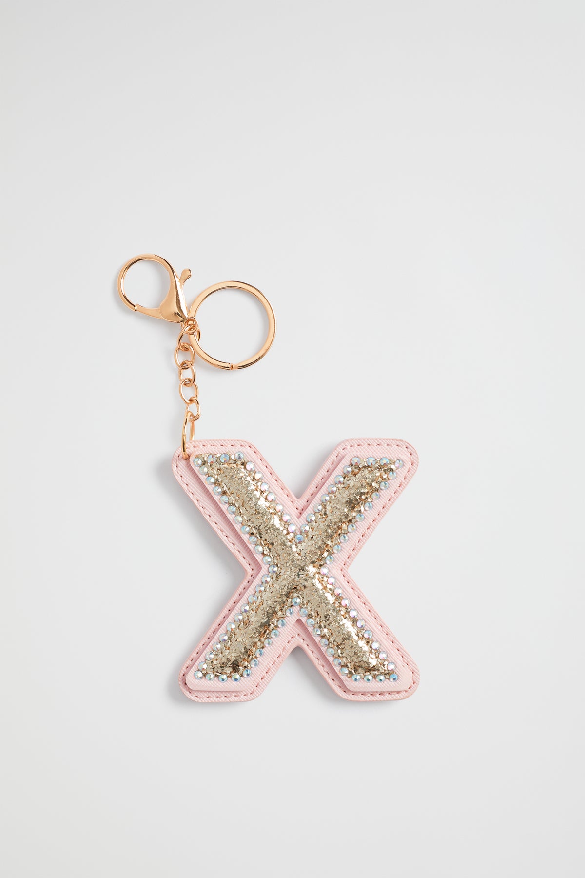 Glitter Initial Keyring