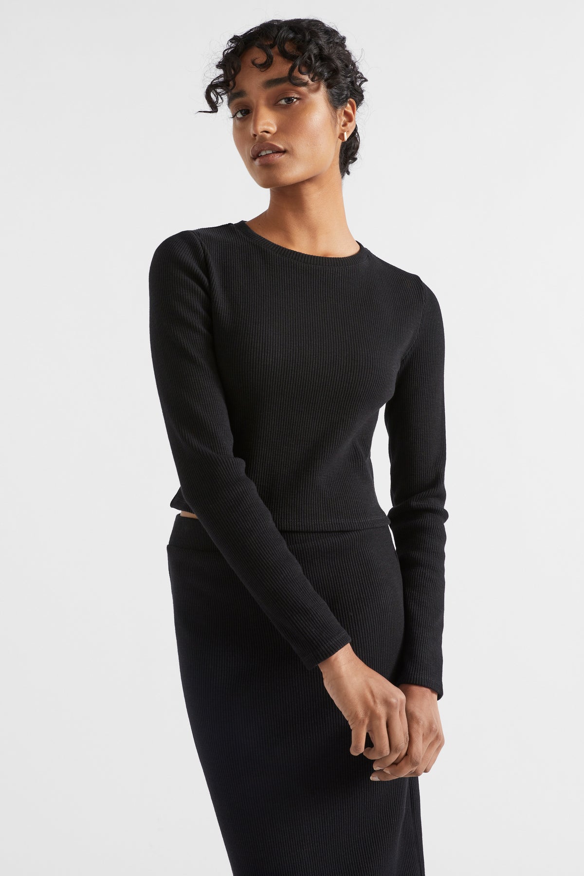 Rib Long Sleeve Top