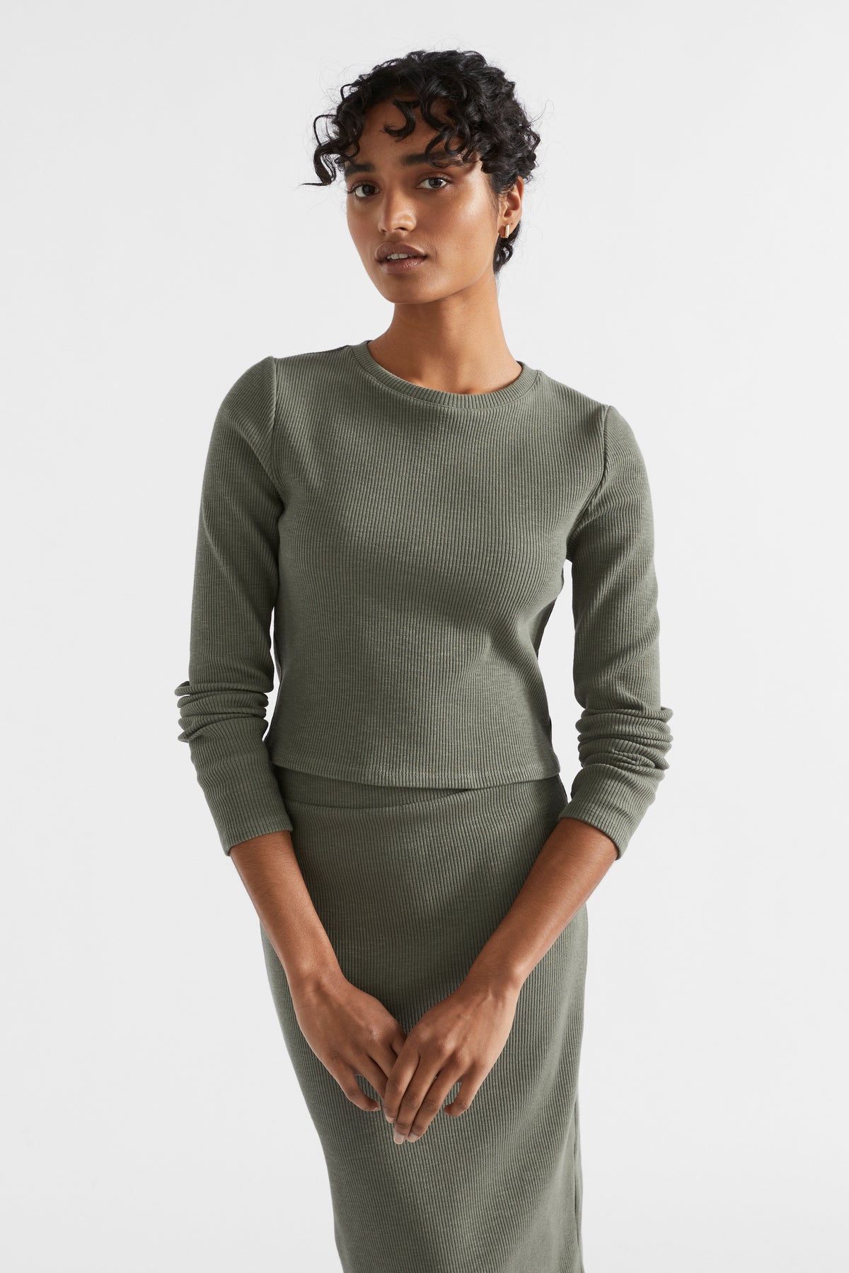 Rib Long Sleeve Top