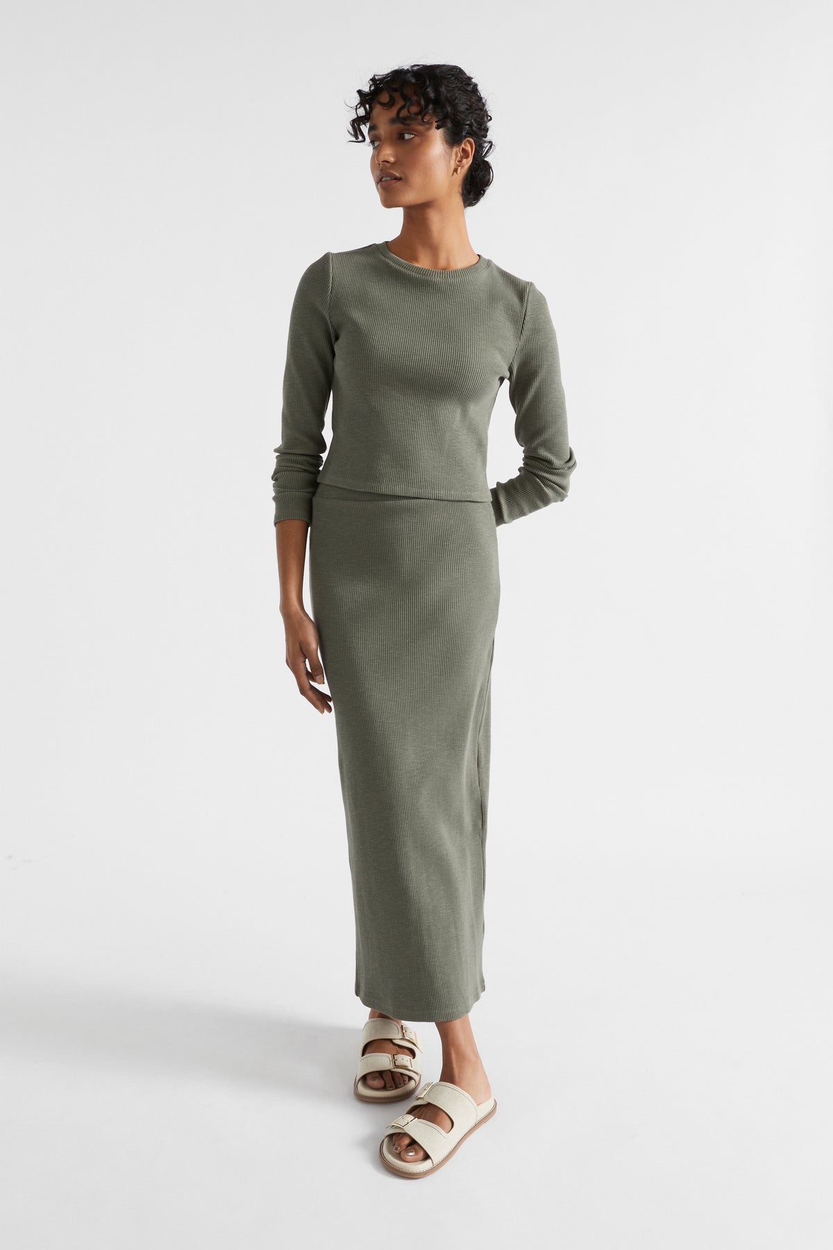 Rib Long Sleeve Top