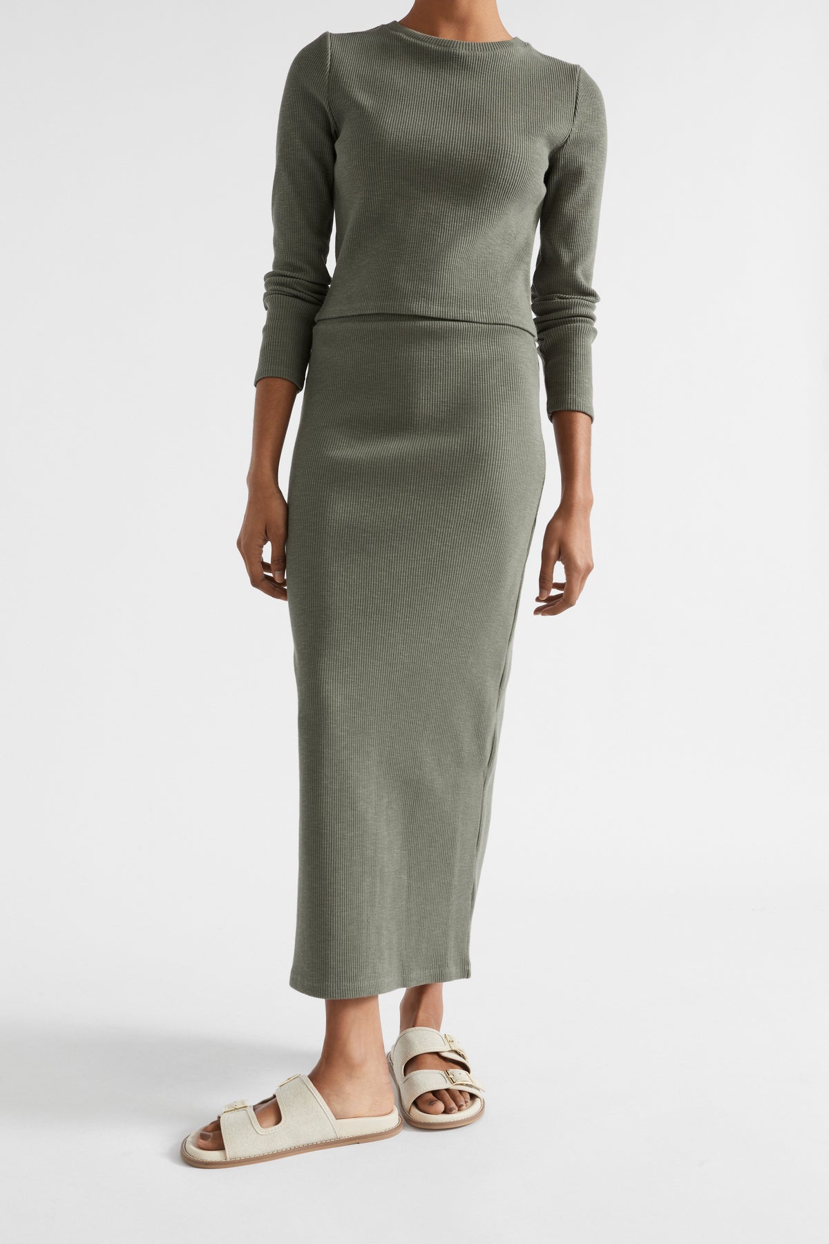 Rib Maxi Skirt