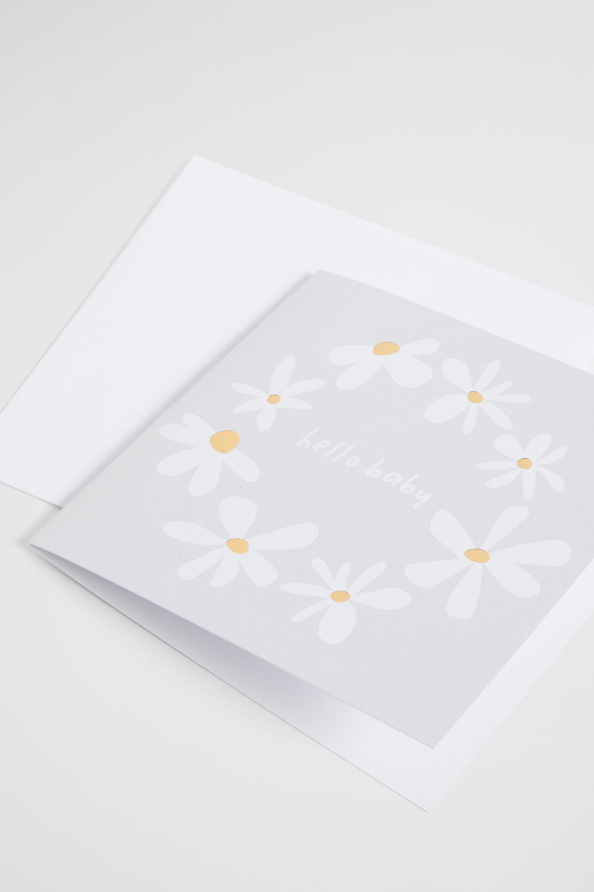 Large Hello Baby Daisy Card